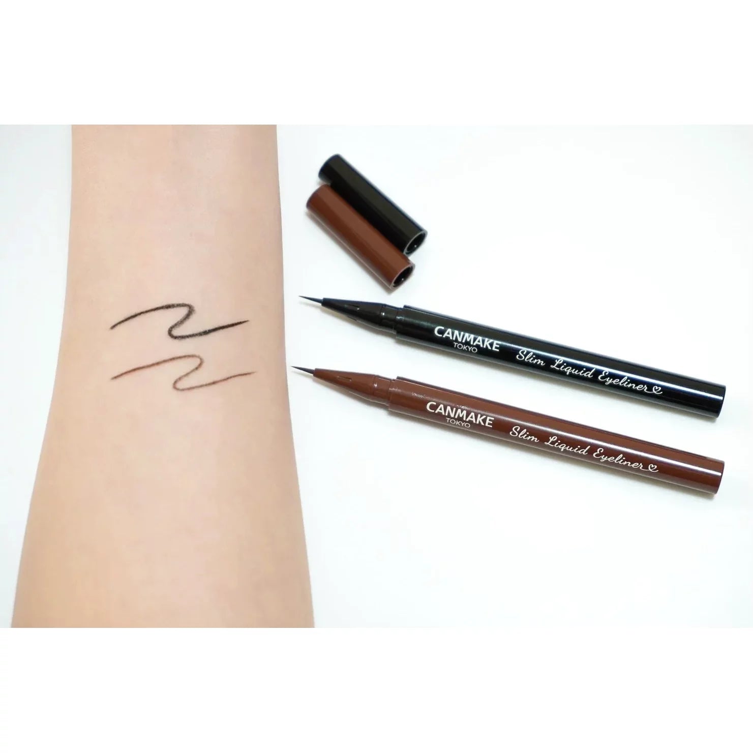 Canmake Waterproof Slim Liquid Eyeliner - Long Lasting Black Eyeliner for Precise Lines & Smudge-Proof Makeup | Perfect for Daily Use, Parties & Special Occasions