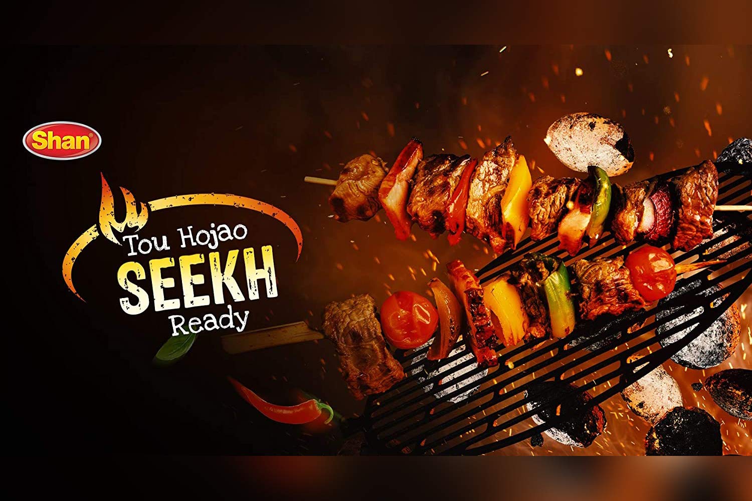 Shan Tikka Seekh Kabab Seasoning Mix (50g) - Authentic Pakistani BBQ Spice Blend for Grilling, Kebabs & Meat Marinades - Perfect for Outdoor Cookouts, Family Gatherings & Restaurant Use
