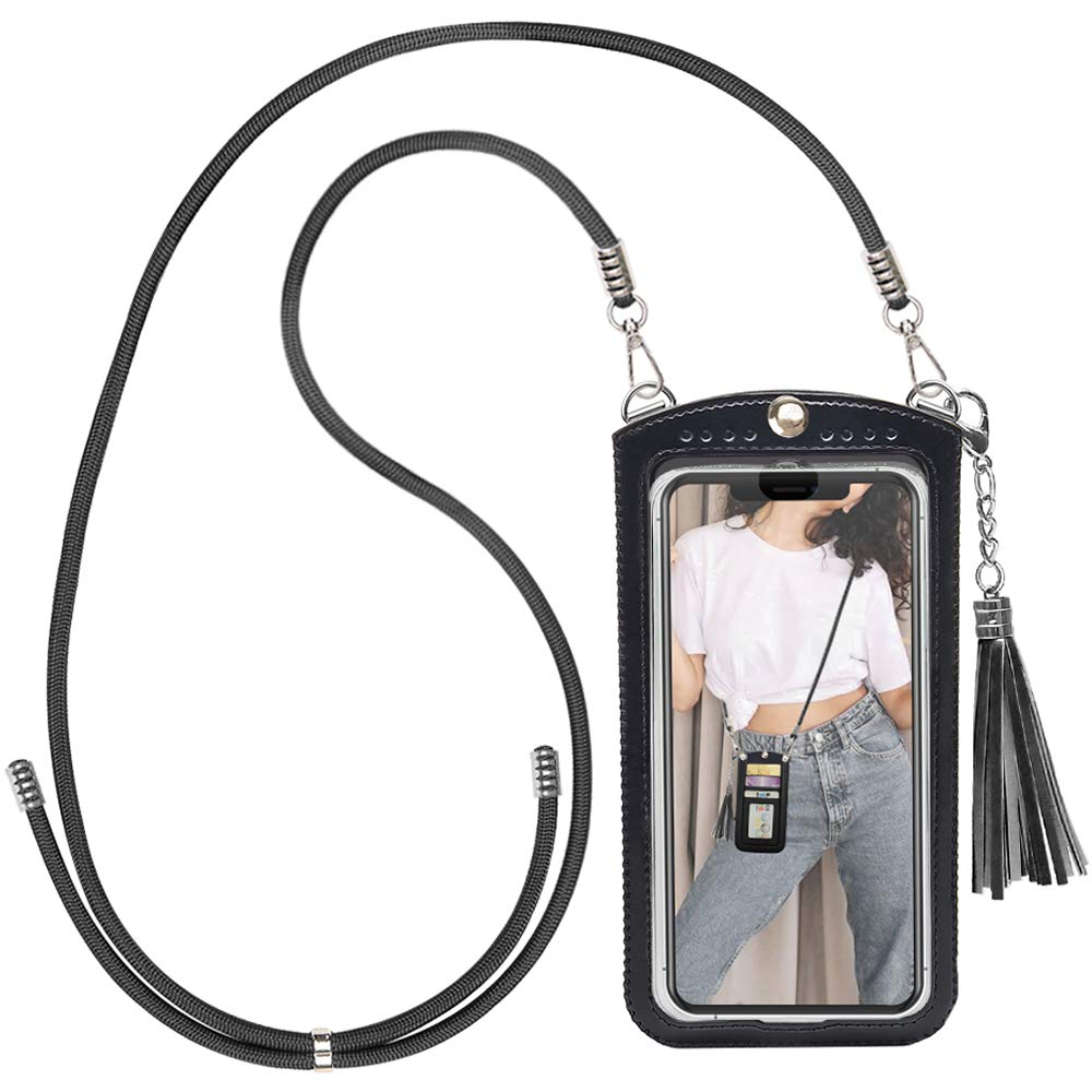 Leather Crossbody Phone Lanyard with Card Holder for iPhone 6/7/8 (4.7