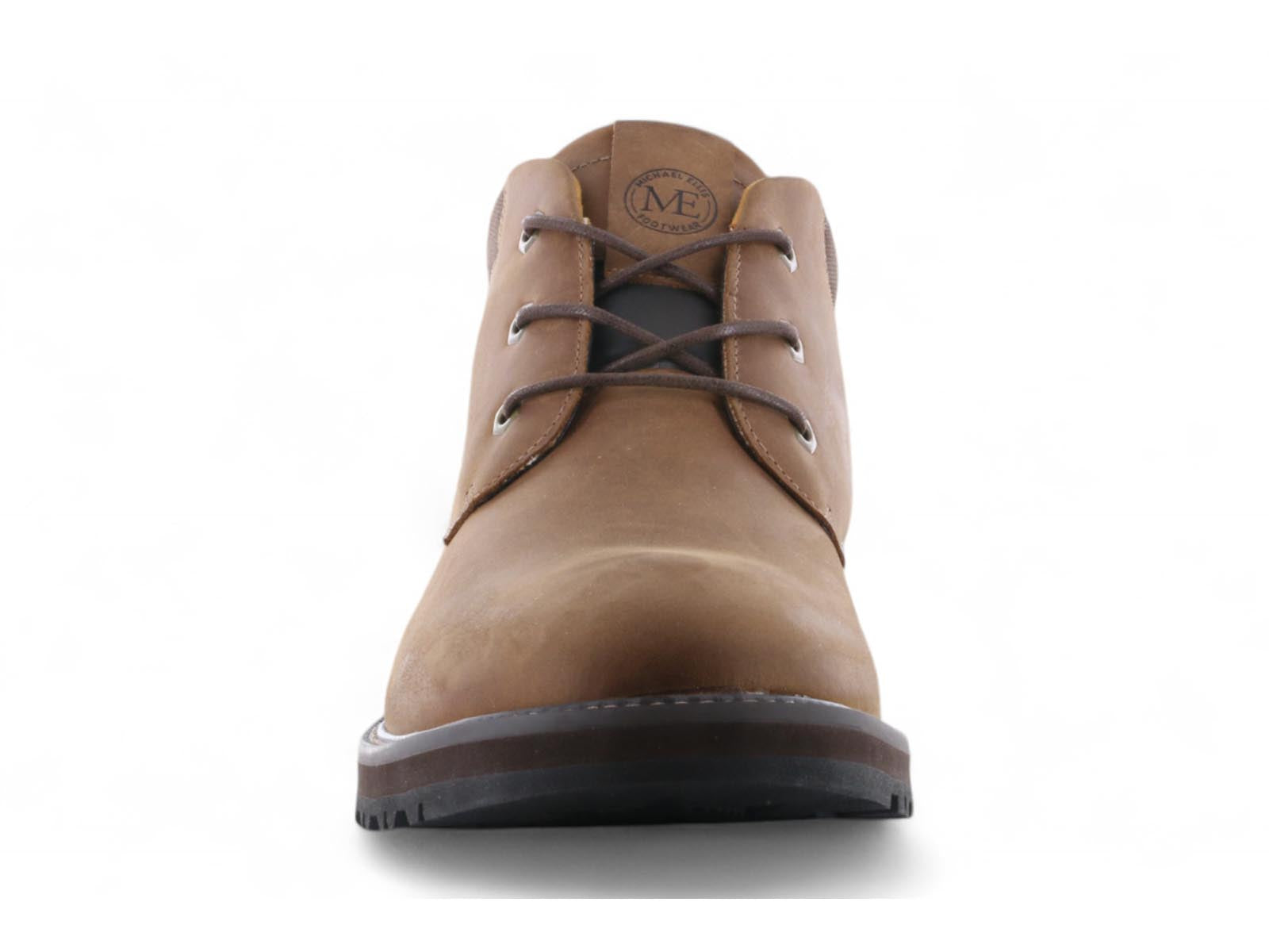 Michael Ellis Woodrow Men's Chukka Boots - Brown Leather Ankle Boots for Casual & Outdoor Wear