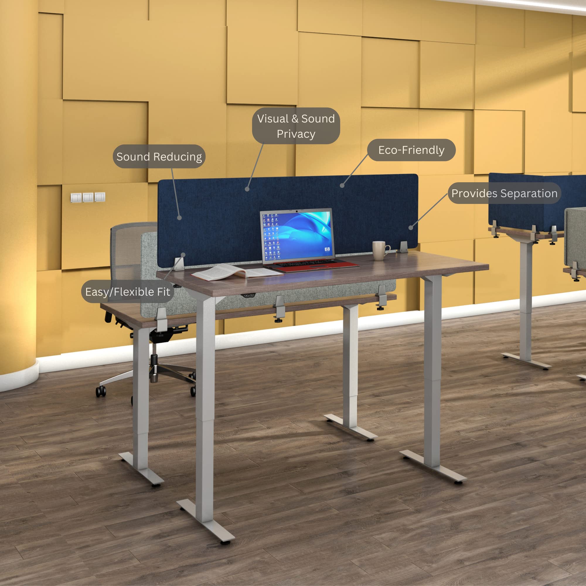 Soundproof Desk Divider Panel - 29