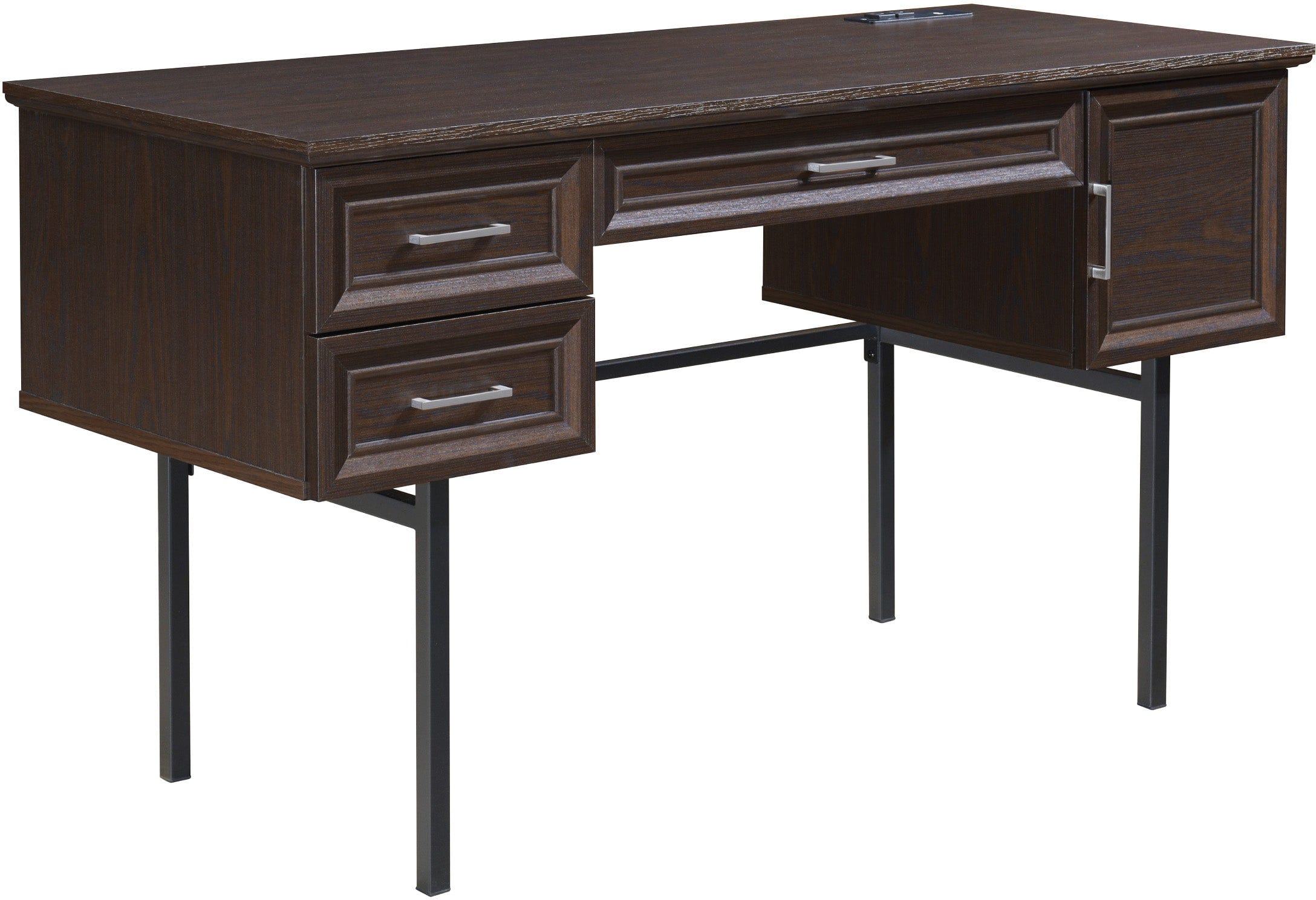 Office Star Jefferson Executive Desk with Power Outlet [JEF5422ED] - Premium Home Office & Workspace Solution for Professionals
