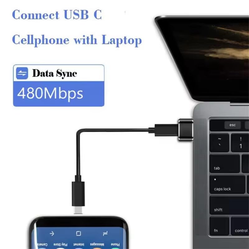 USB Type-C 3.1 to USB-A Adapter Cable 3-Pack Black for Apple Watch, MacBook, iPhone, iPad, AirPods, Samsung Galaxy, CarPlay - Home, Office, Travel Charging Solution