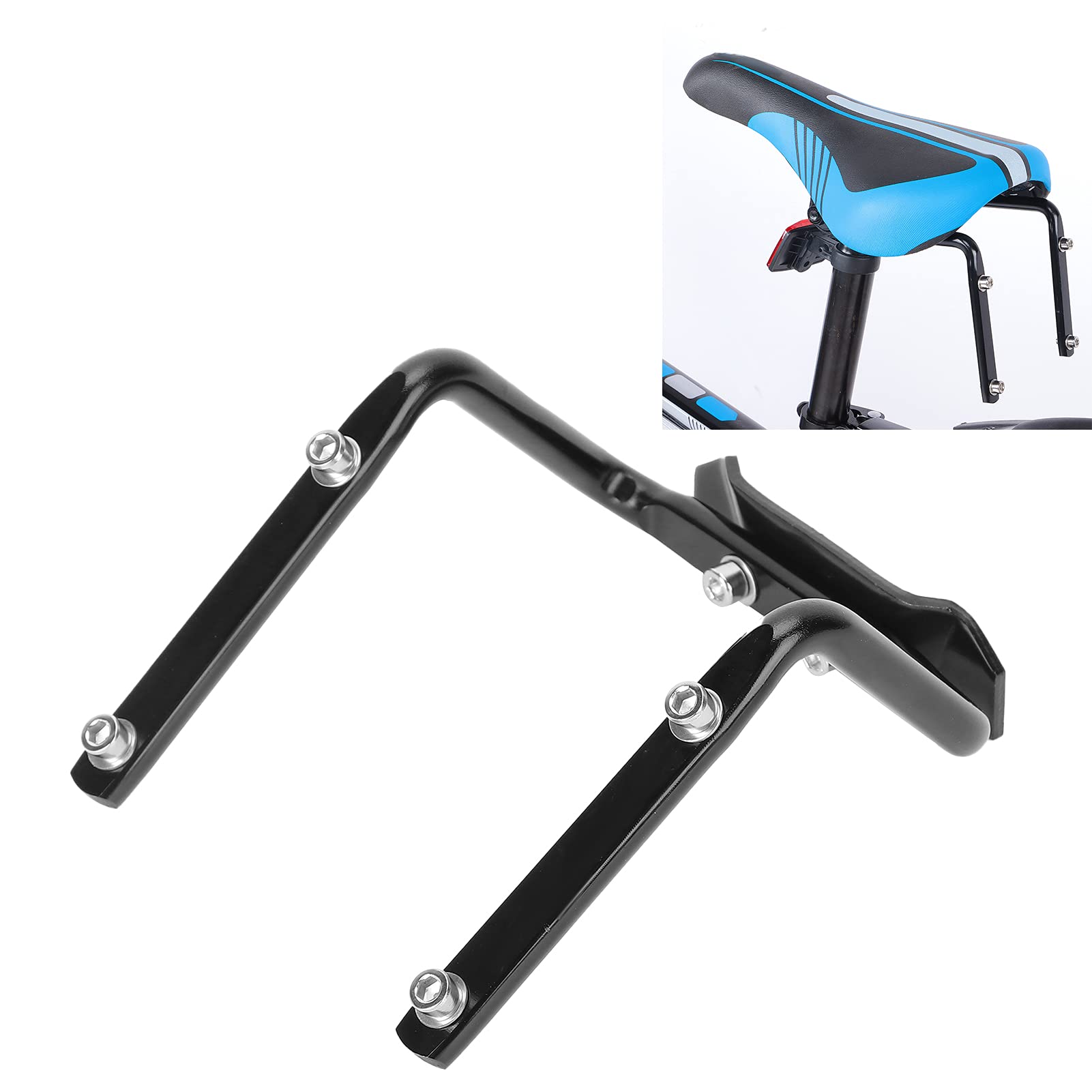Keenso Bike Water Bottle Cage - Seat Post Mount Double Bottle Holder Adapter with Spare Parts (Black) | Perfect for Road Bikes, Mountain Bikes & Cycling Accessories