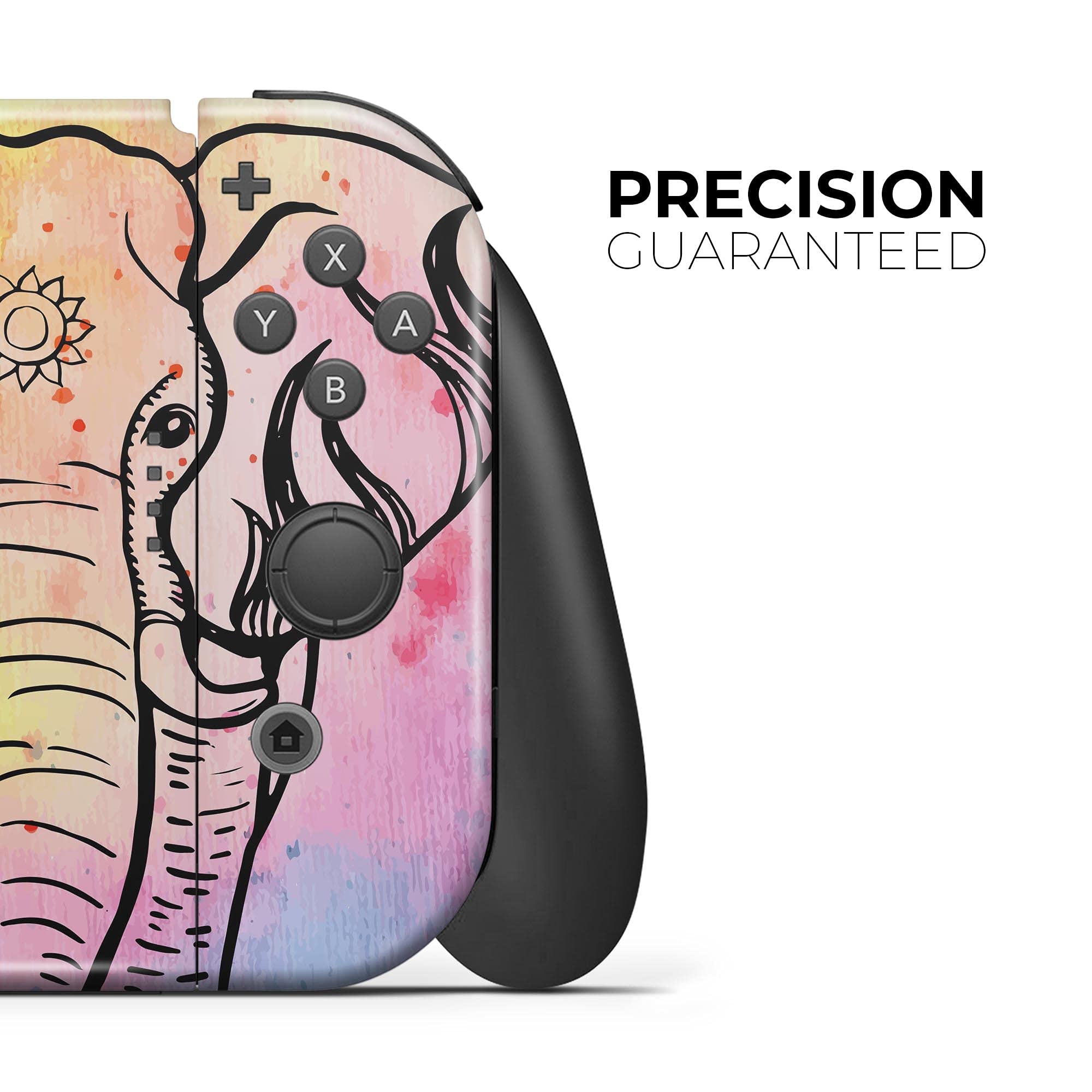 Nintendo Switch Pro Controller Skin Decal - Sacred Elephant Watercolor Vinyl Wrap Cover - Scratch-Resistant, Removable Protective Cover for Gaming Enthusiasts - Perfect for Customizing & Protecting Your Controller During Intense Gaming Sessions