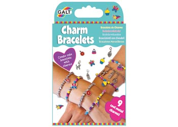 Galt Charm Bracelets with 9 Metal Charms - Elegant Adjustable Jewelry for Women, Perfect for Gifts, Parties & Everyday Wear