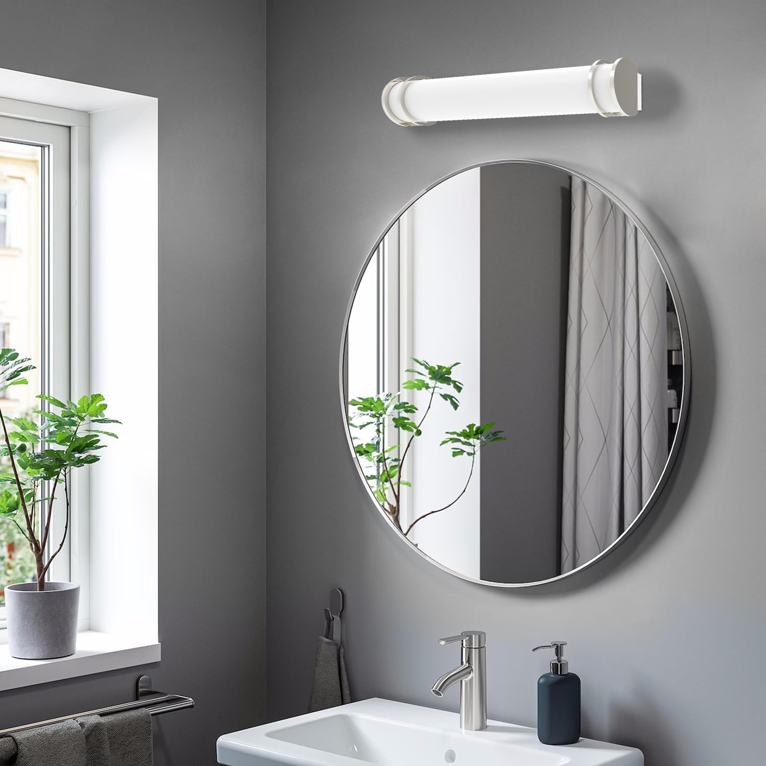 Modern Bathroom Vanity Light 28W 2520LM - LED Bathroom Light Fixture Over Mirror with Steel Frame & Powder Coated Paint - UL & Energy Star Certified - Perfect for Bathroom, Powder Room, and Dressing Room Lighting