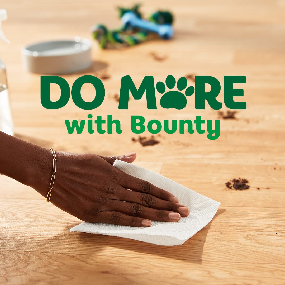 Bounty Select-A-Size Paper Towels, White, 2 Double Plus Rolls (Equivalent to 5 Regular Rolls) | Quick Absorbing Kitchen Towels for Spills, Cleaning & Household Use