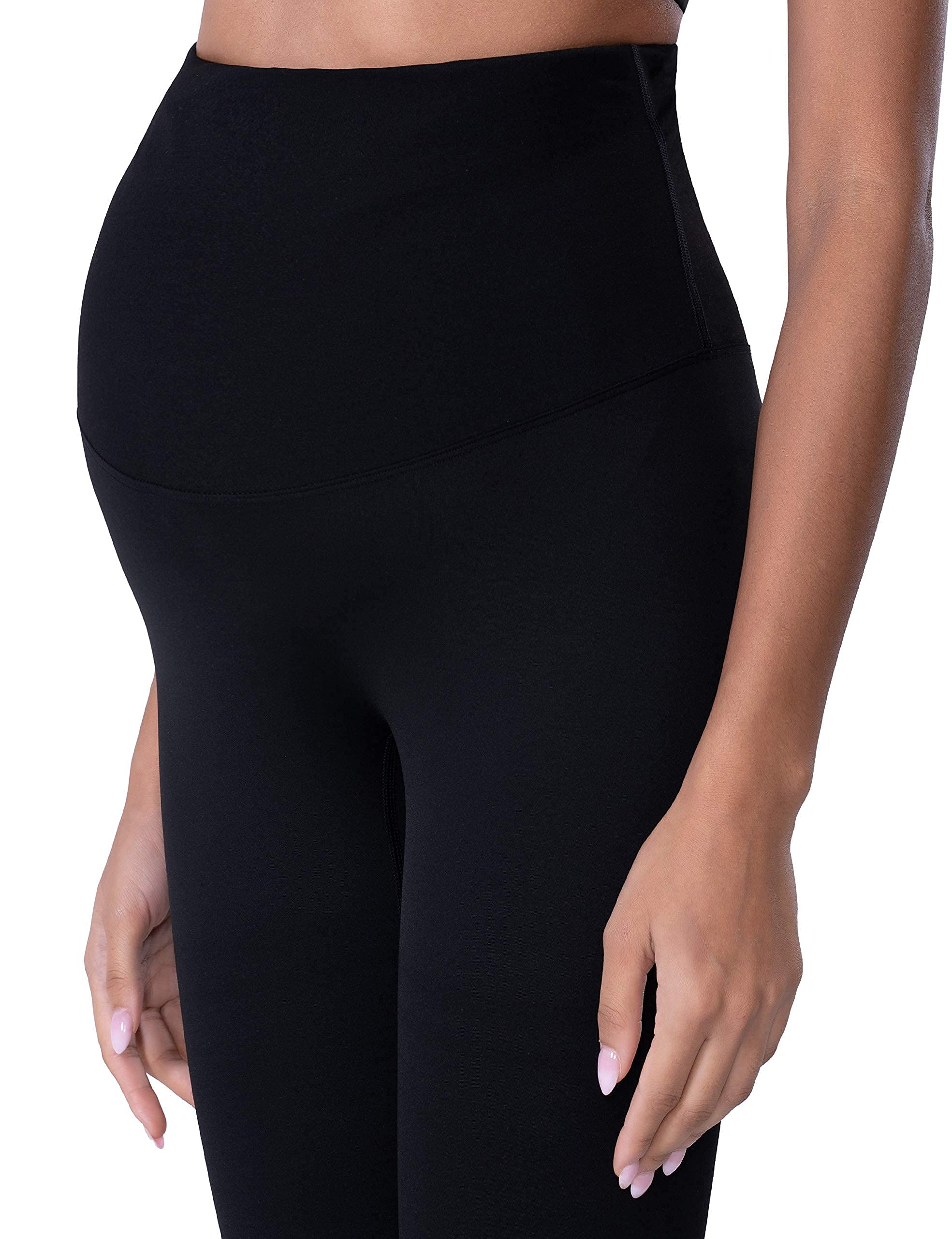 POSHDIVAH Women's Maternity Leggings Over The Belly Pregnancy Yoga Pants - Stretchy Active Wear Workout Leggings for Comfortable Exercise & Everyday Wear