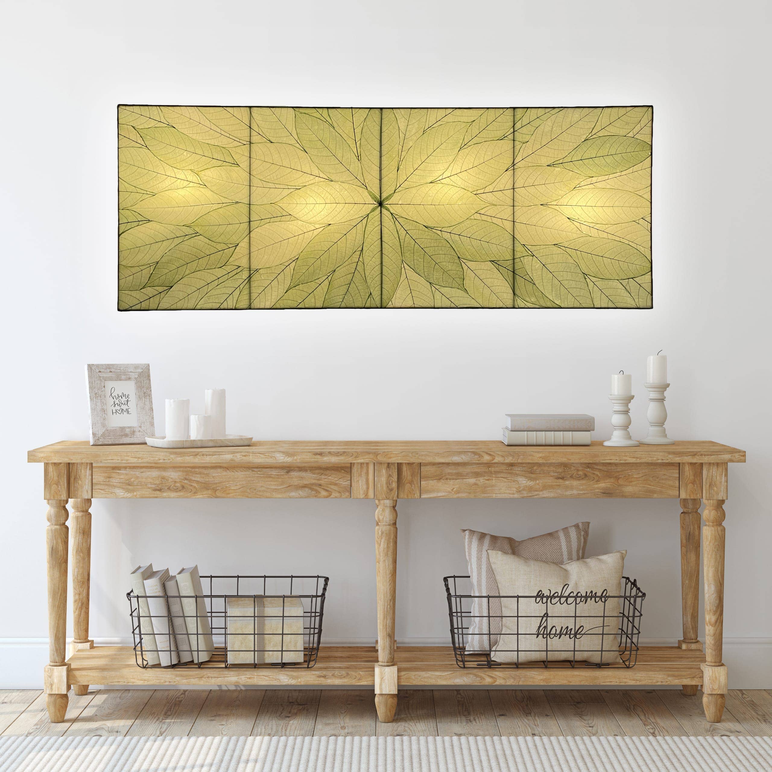 Sunburst Panel Wall Lamp - Modern Green LED Light Fixture for Living Room, Bedroom & Office Decor