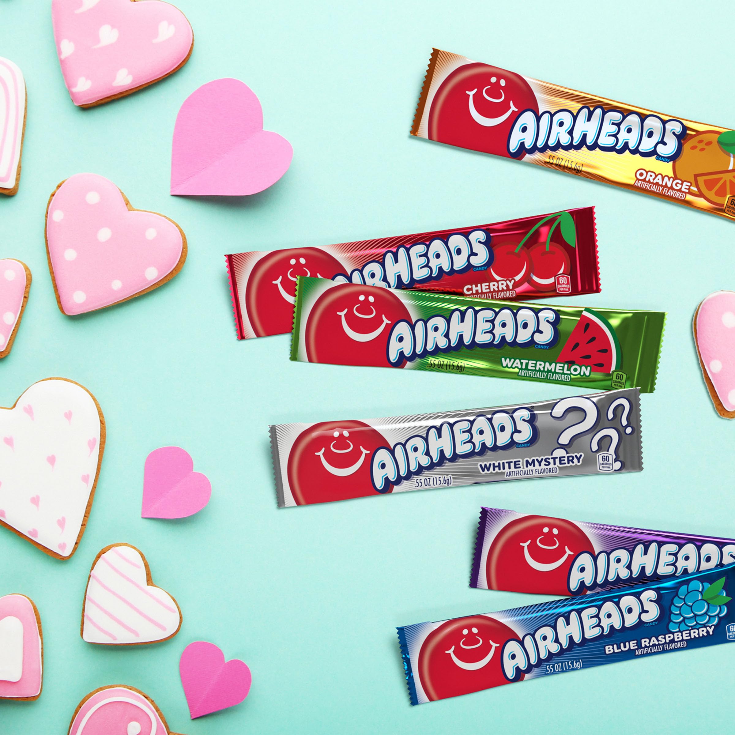 Airheads Sour Full-Size Candy Bars - Sour Watermelon Punch Taffy Candy, Individually Wrapped (36 Count) - Perfect for Halloween, Party Favors & Office Snacks
