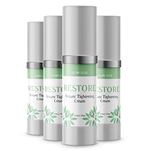 Glow Luxe Restore Instant Tightening Face Cream - 4 Pack | Anti-Aging & Firming Treatment for Wrinkles & Sagging Skin | Dermatologist-Tested | Official Store | Perfect for Night Routine & Daily Skincare