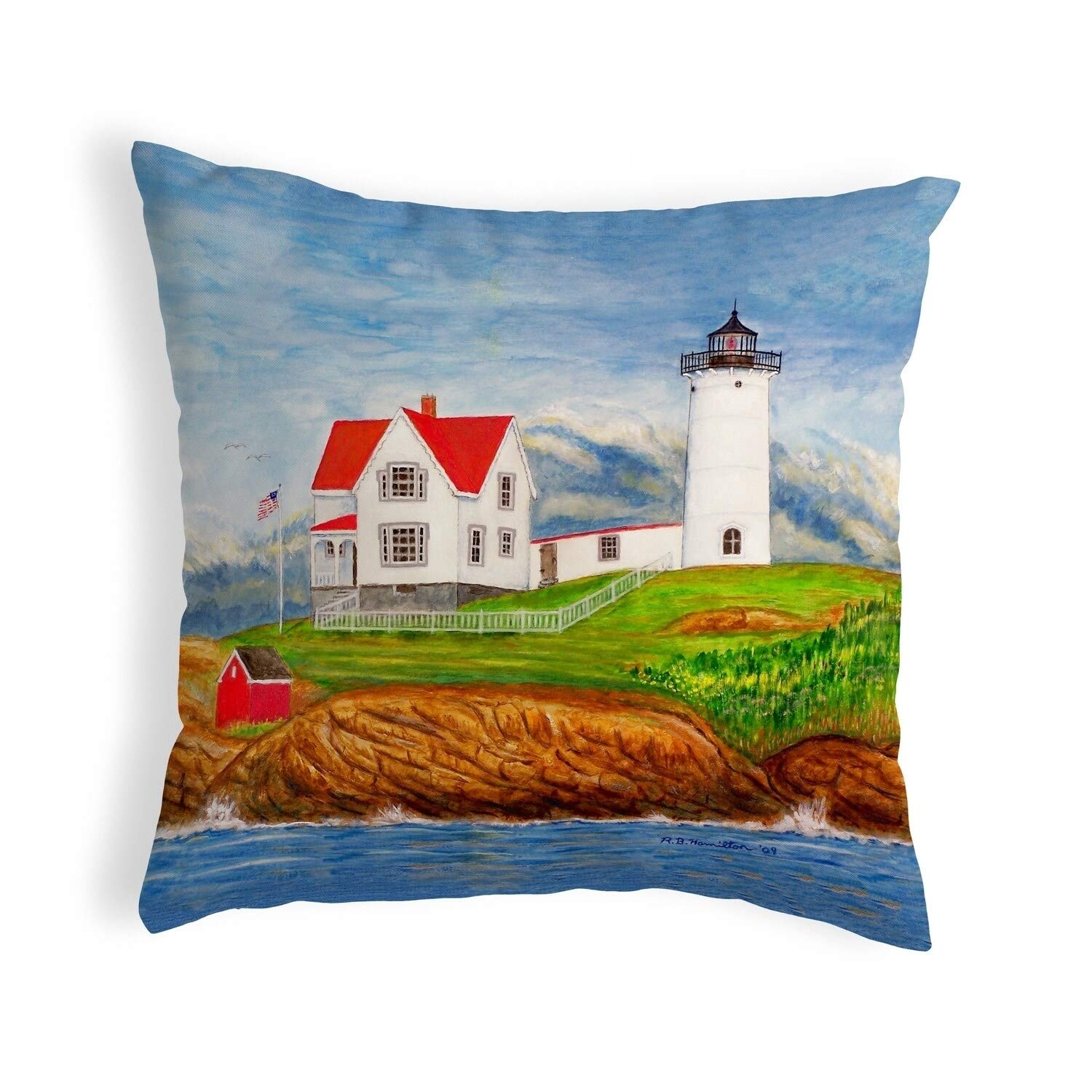 Betsy Drake KS725 Decorative Throw Pillow 11x14 Inches - Multi-Color Cushion for Sofa, Bed & Home Decor