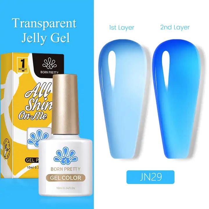 Born Pretty Jelly Nude Gel Polish - Long Lasting Soak Off UV LED Nail Polish for Salon & Home Manicure - Perfect for Weddings, Parties & Everyday Wear