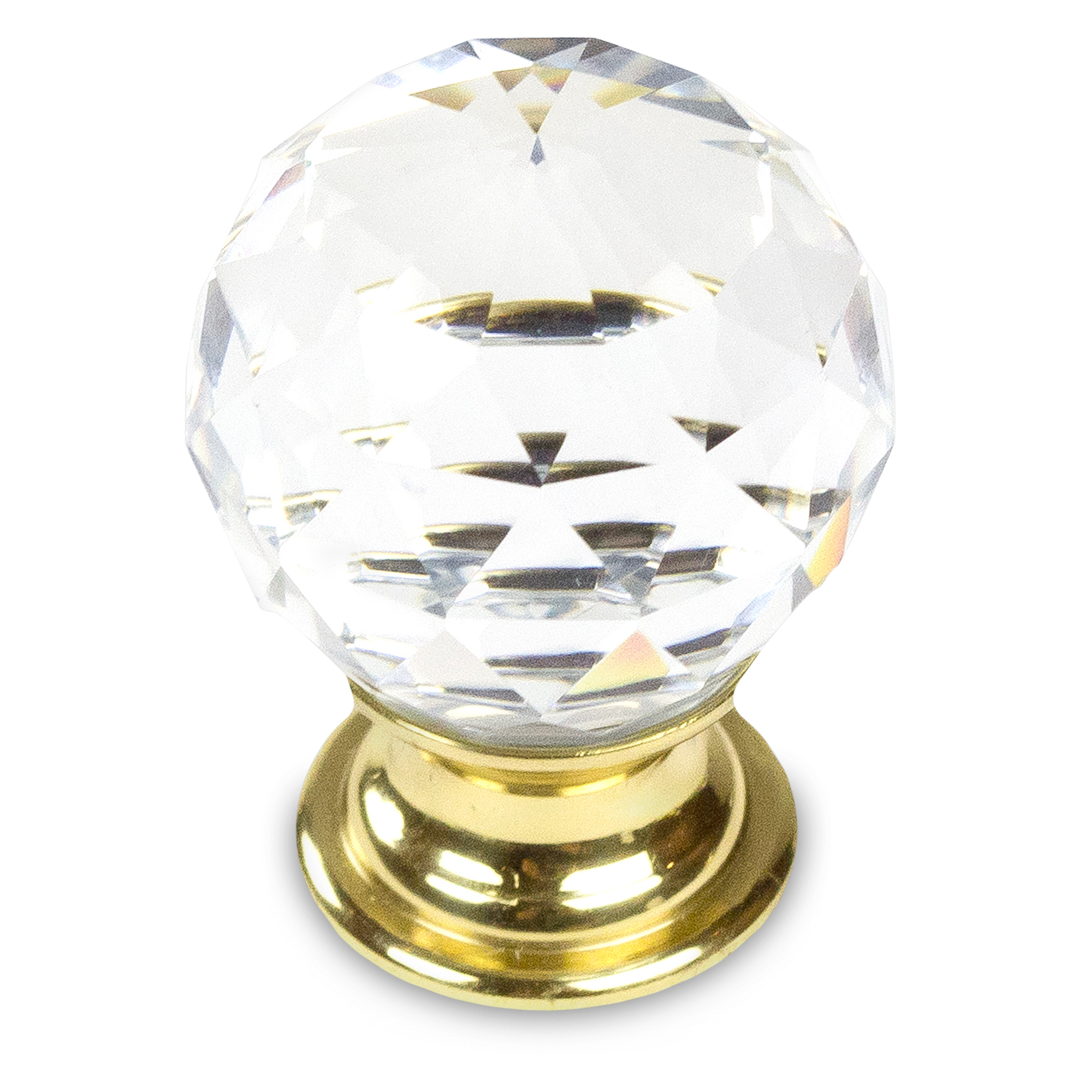 Faceted Crystal Cabinet Knob 1 1/4 Inch - Elegant Drawer Pulls for Kitchen Cabinets, Dressers & Furniture Hardware (Set of 10) - Perfect for Home Renovation & DIY Projects