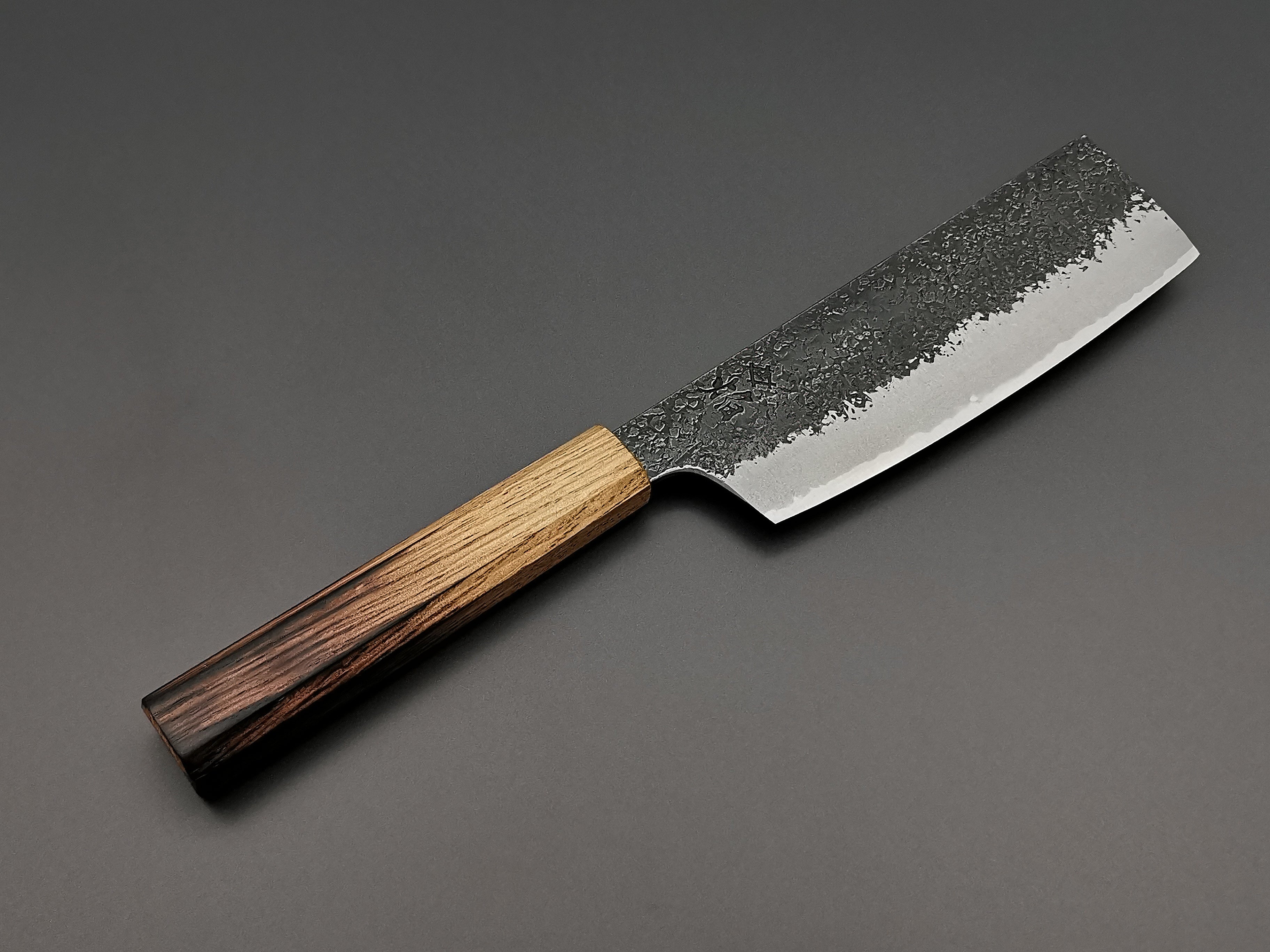 Premium Itsuo Doi Homura Guren Blue #2 Nakiri Knife - Japanese High-Carbon Steel Kitchen Knife for Professional Chefs & Home Cooking - Perfect for Slicing Vegetables, Herbs & Sushi Ingredients