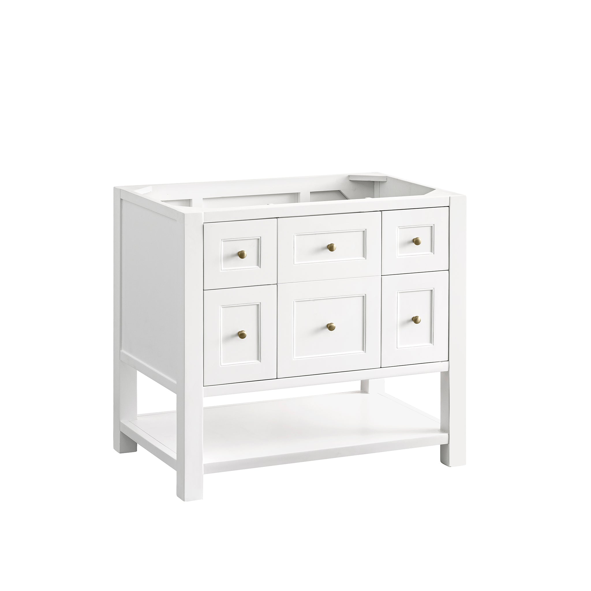 Breckenridge 36 Inch Single Bathroom Vanity in Bright White - Perfect for Modern Master Bathrooms & Powder Rooms