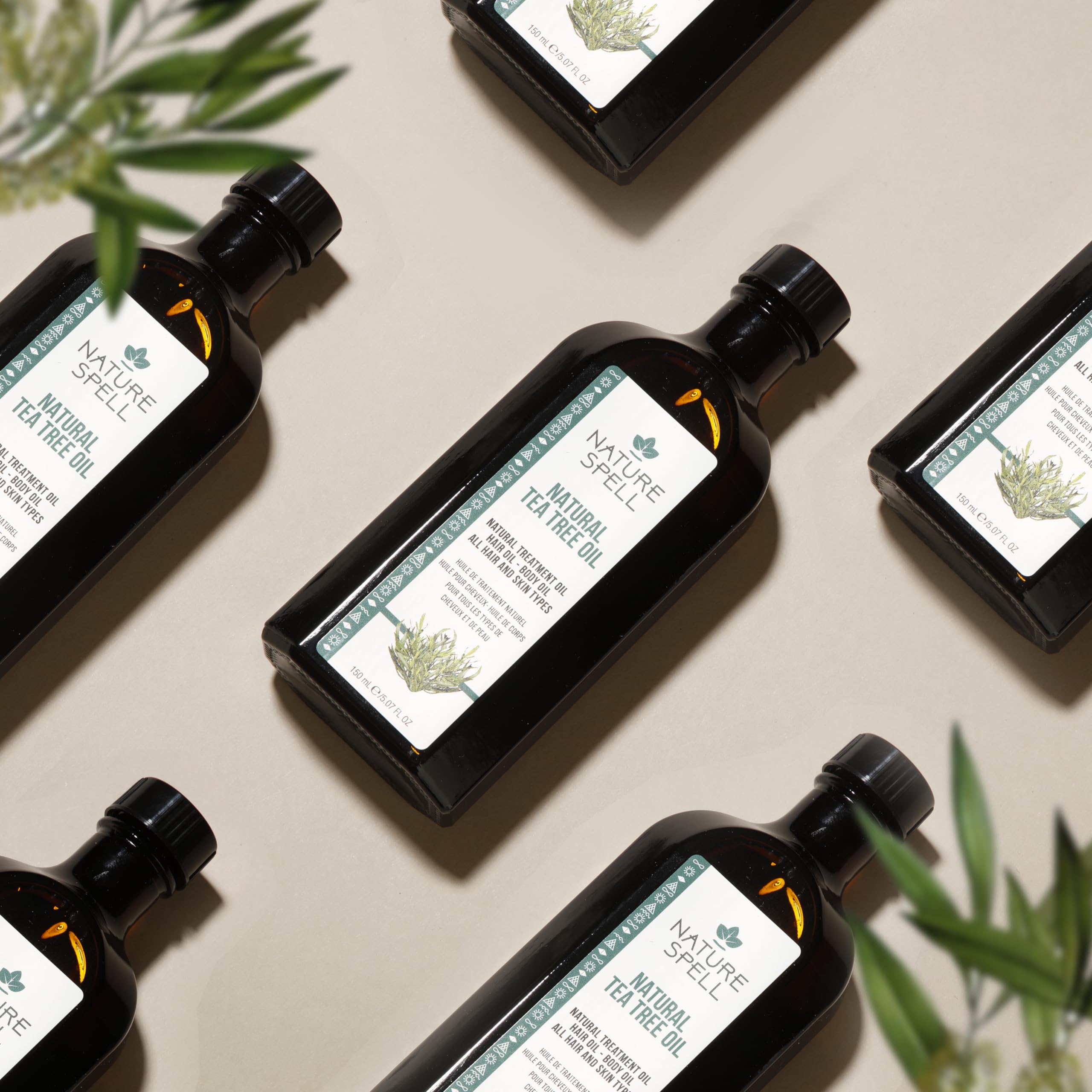 Nature Spell Tea Tree Oil 150ml for Hair & Skin Care – Soothes Itchy Scalp, Reduces Skin Irritation & Redness – Deeply Nourishing Treatment for Inflamed Skin – Made in UK | Perfect for Scalp Massage, Acne Treatment & DIY Beauty Recipes