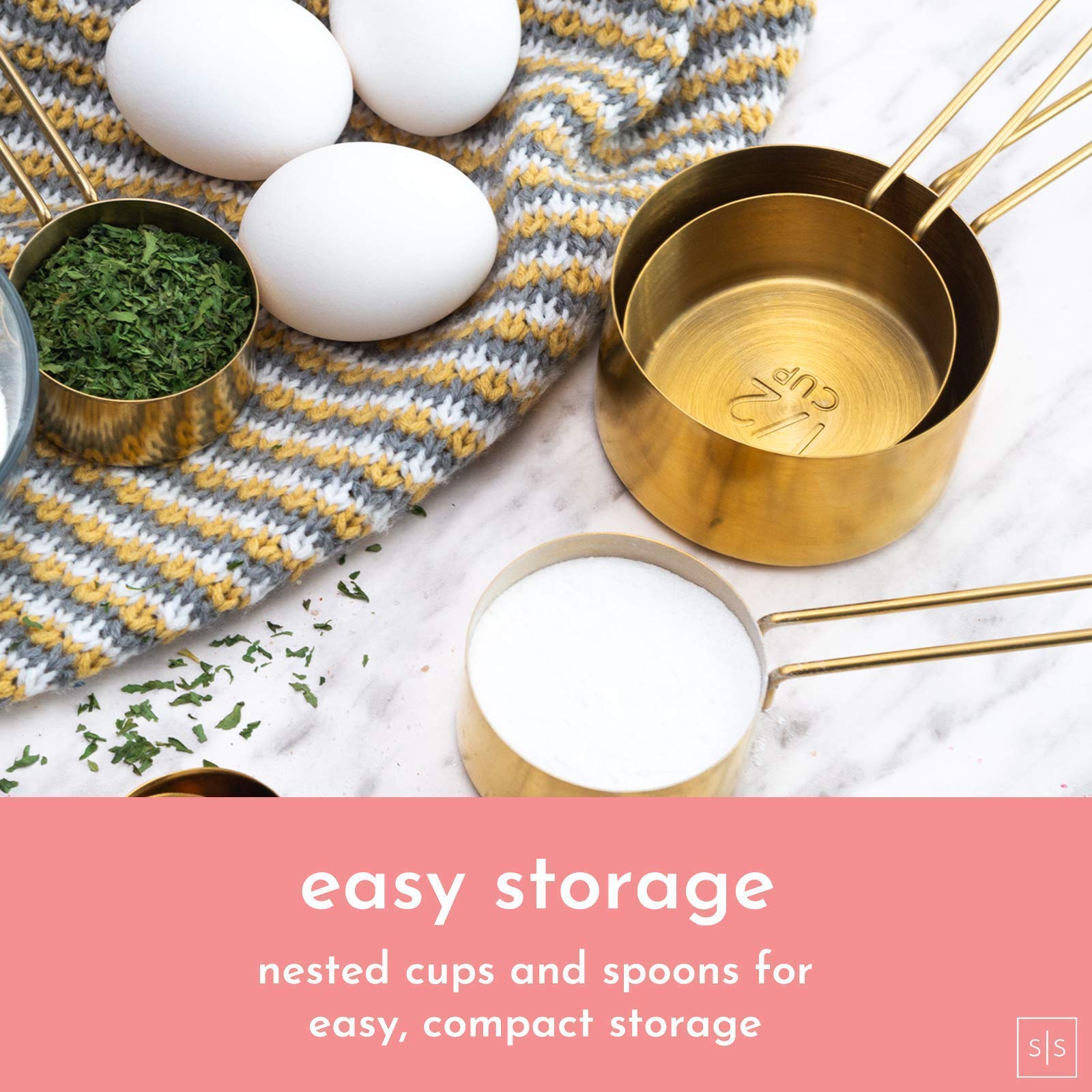 Premium 13-Piece Gold Kitchen Utensil Set with Measuring Cups & Spoons - Stainless Steel Cookware Accessories for Baking, Cooking & Gift Giving