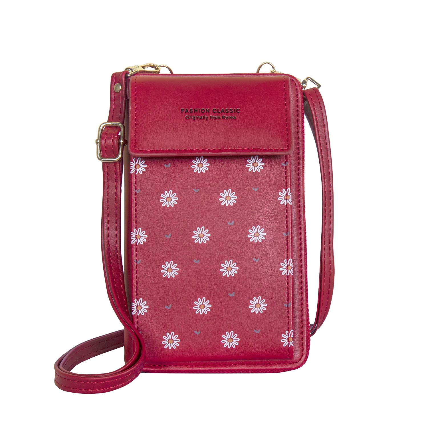 LZSXDWXY Women's Leather Crossbody Phone Purse - Mini Shoulder Bag with Strap & Card Slots - Wallet for iPhone, Samsung & Smartphones - Perfect for Shopping, Travel & Daily Use