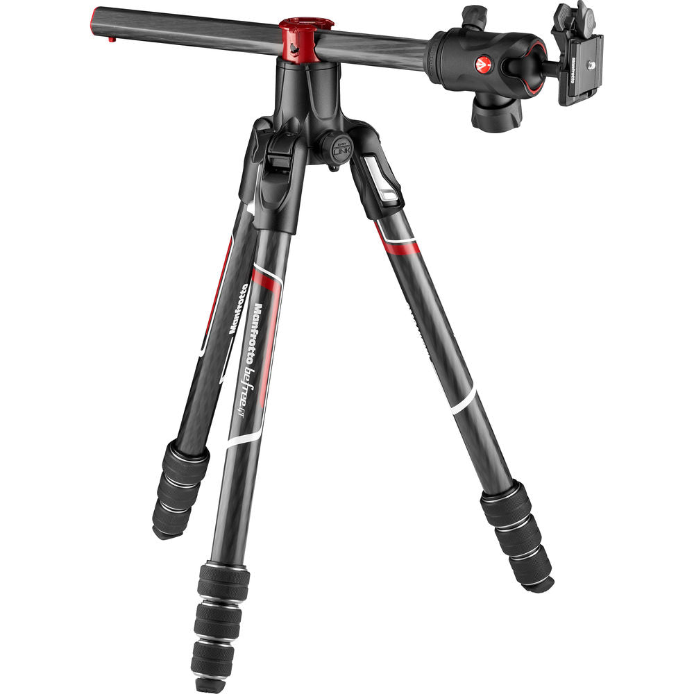 Manfrotto Befree GT XPRO Carbon Fiber Travel Tripod with 496 Center Ball Head - Lightweight Professional Camera Tripod for Travel Photography, Vlogging & Outdoor Shooting