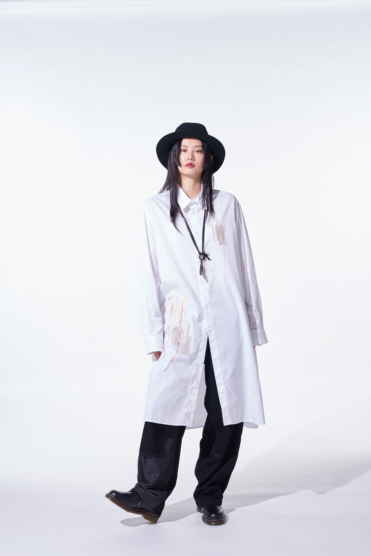 Stylish Cotton Twill Boro Applique Long Sleeve Shirt for Men & Women - Perfect for Casual Outings, Streetwear Fashion, and Layered Outfits