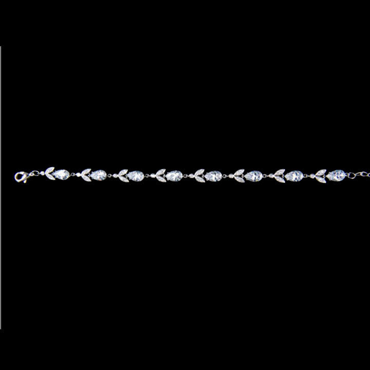 Elegant Silk Crystal Bridal Bracelet by Stephanie Browne – Perfect for Weddings, Prom & Special Occasions