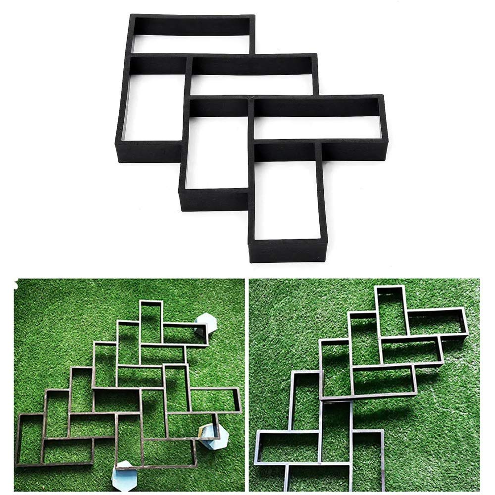 XLAHD Concrete Path Maker Mold - DIY Cement Brick Stone Paver for Garden Walkway, Patio, Driveway & Lawn (50x40cm) - Create Beautiful Walkways & Outdoor Spaces