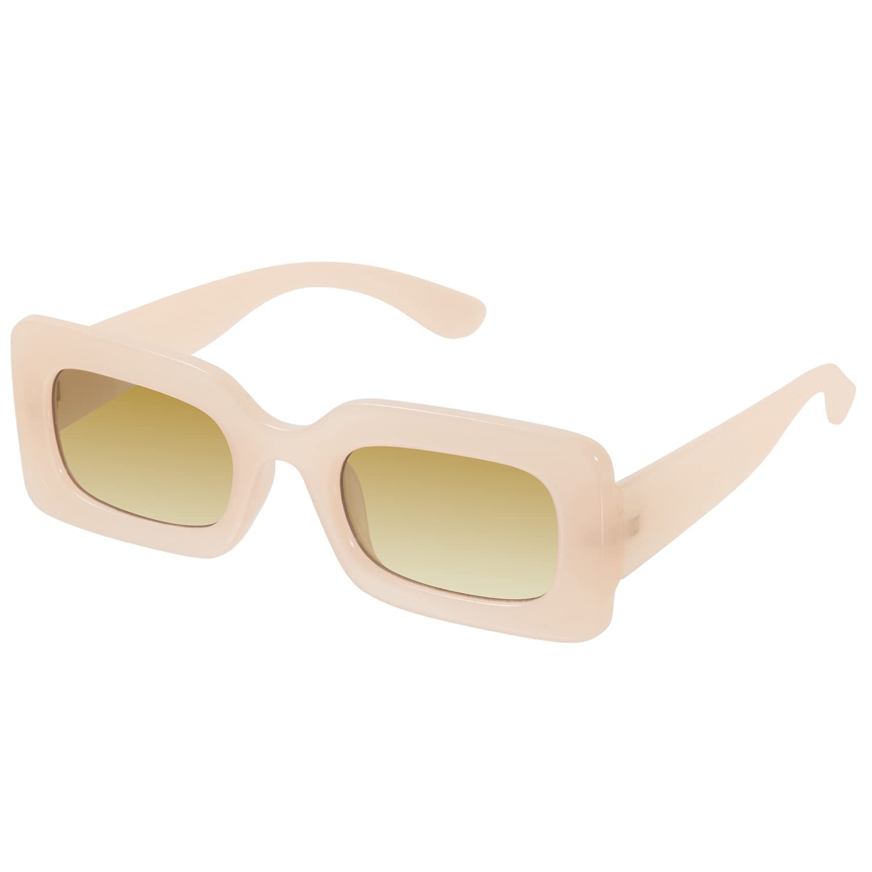 Trendy Rectangle Sunglasses for Women & Men - Mosanana Model Trimble - UV Protection Fashion Shades for Driving, Beach & Outdoor Activities