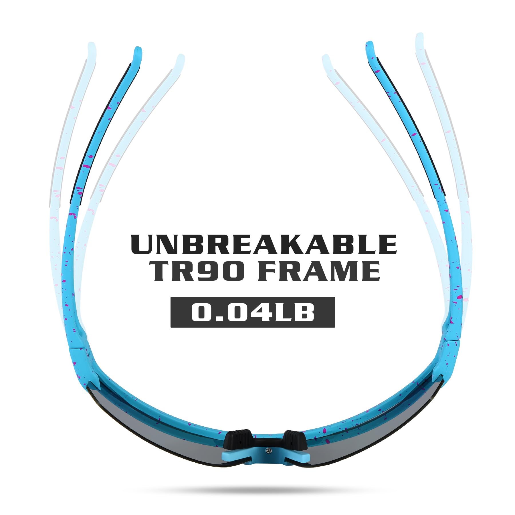 BOWILL Youth Polarized Sunglasses for Boys & Girls - UV 400 Protection Sports Sunglasses for Teens - Perfect for Cycling, Baseball, Softball & Outdoor Activities