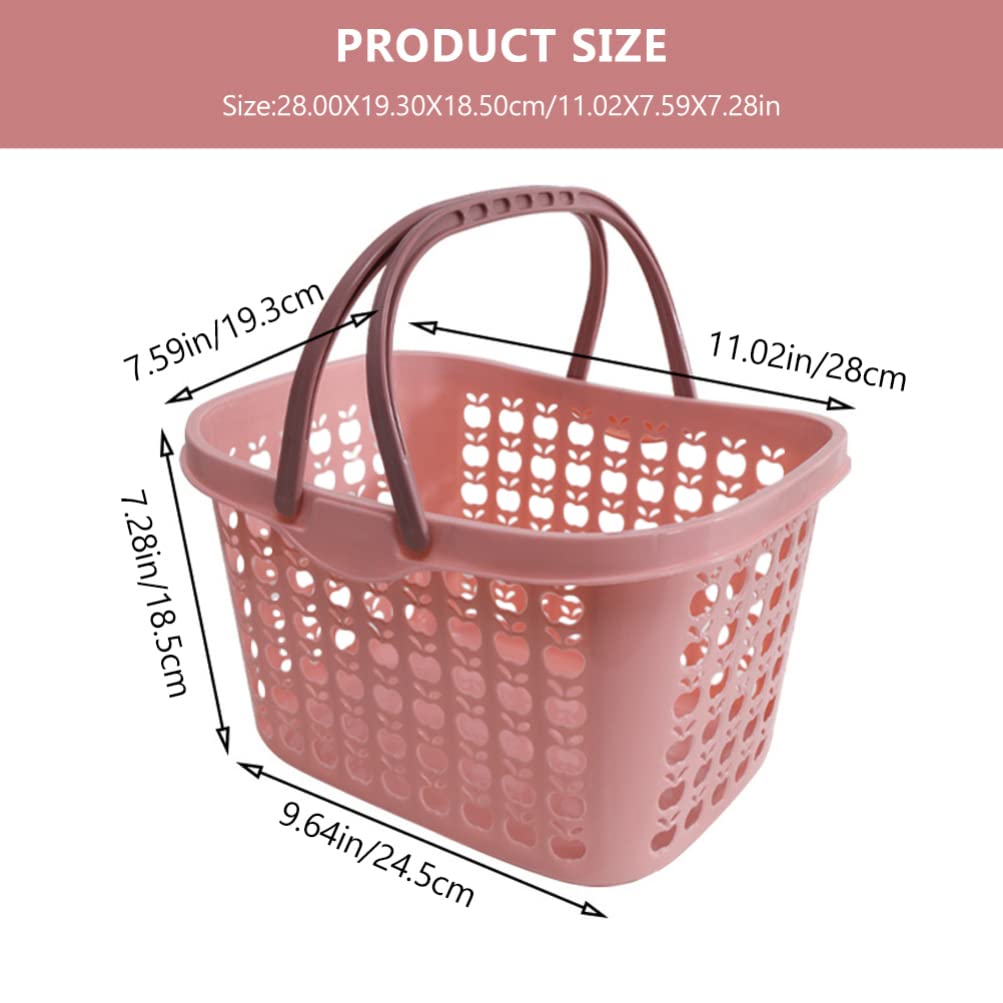 Plastic Shopping Basket - Multipurpose Storage Basket for Fruits, Snacks, Sundries & Household Items | Durable Desktop Organizer for Kitchen, Supermarket & Office Use