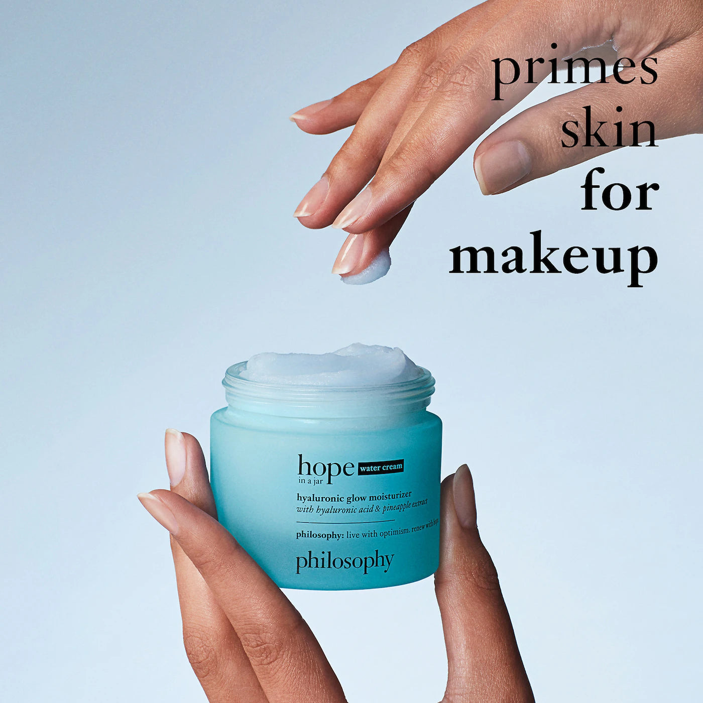 Philosophy Hope in a Jar Hyaluronic Glow Moisturizer - Hydrating Face Cream with Hyaluronic Acid for Plump, Radiant Skin - Perfect for Daily Skincare Routine & Nighttime Hydration