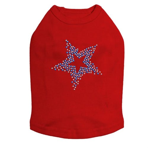 Blue Star Rhinestone Tank Top for Women - Sparkling Party Tops in Multiple Colors - Perfect for Night Out, Club Wear, and Special Occasions