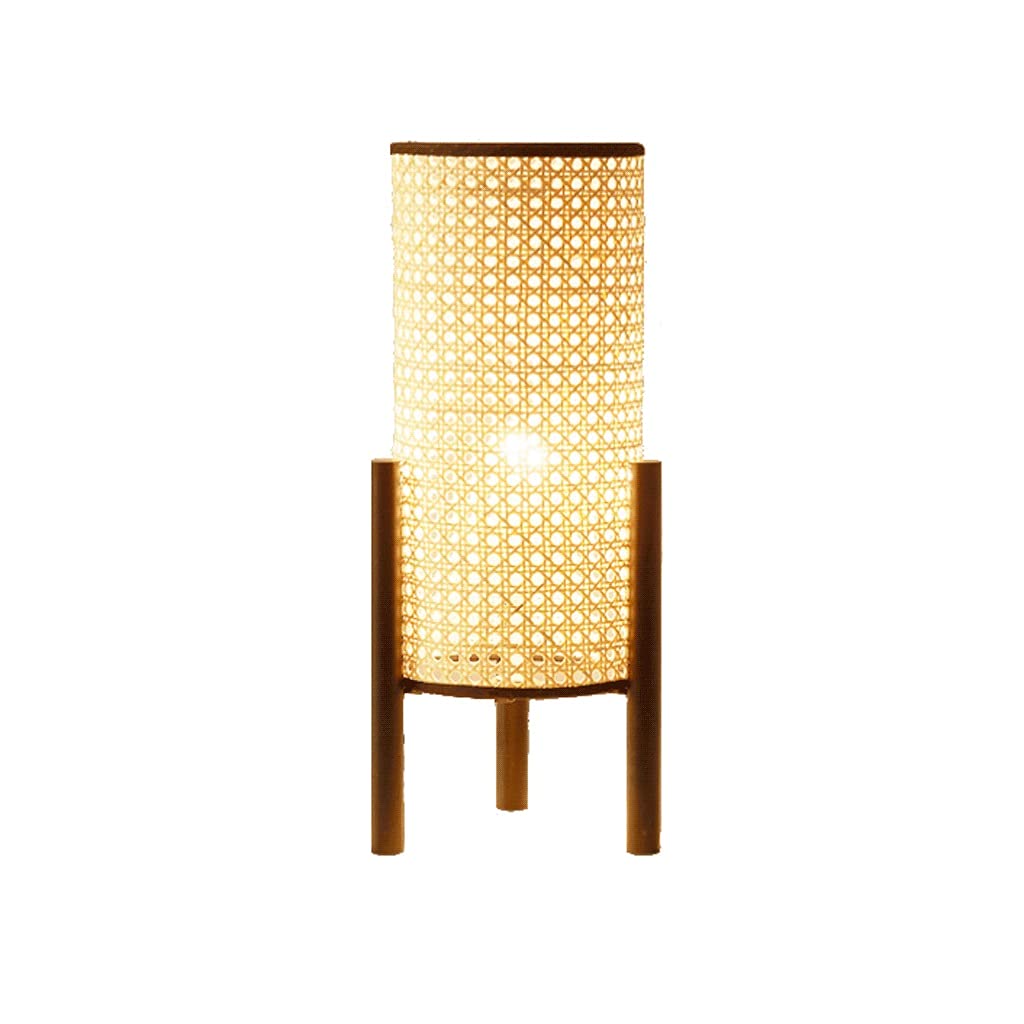 Handmade Rattan Floor Lamp with Shelf - 57