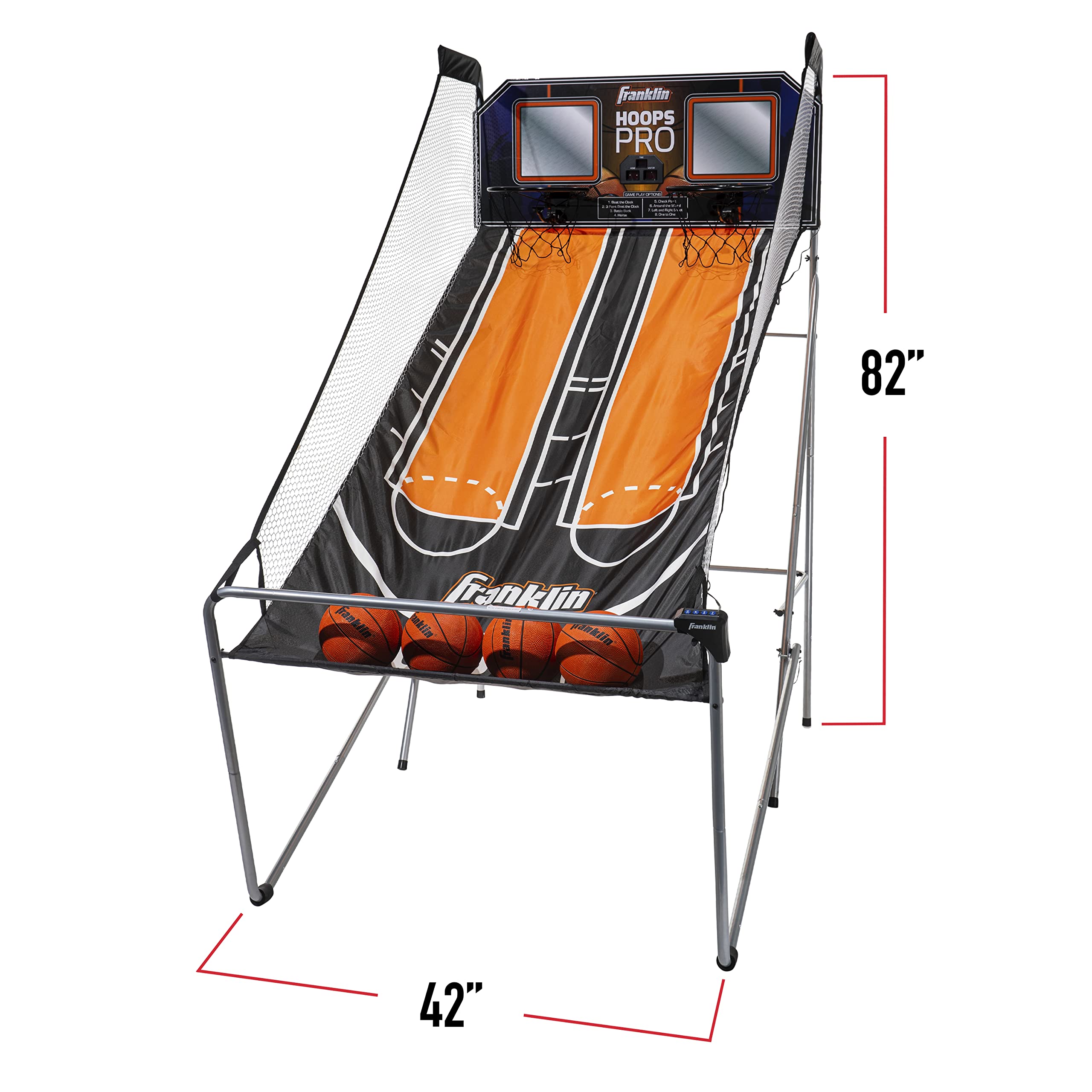 Franklin Sports Double Shot Hoops Pro Basketball Game Set - Indoor & Outdoor Basketball Hoop for Kids & Adults - Perfect for Driveway, Backyard, and Gym Play