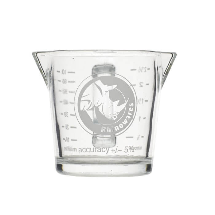 Rhinowares Coffee Shot Glass with Double Spout - Perfect for Espresso Tasting, Latte Art & Home Barista Use