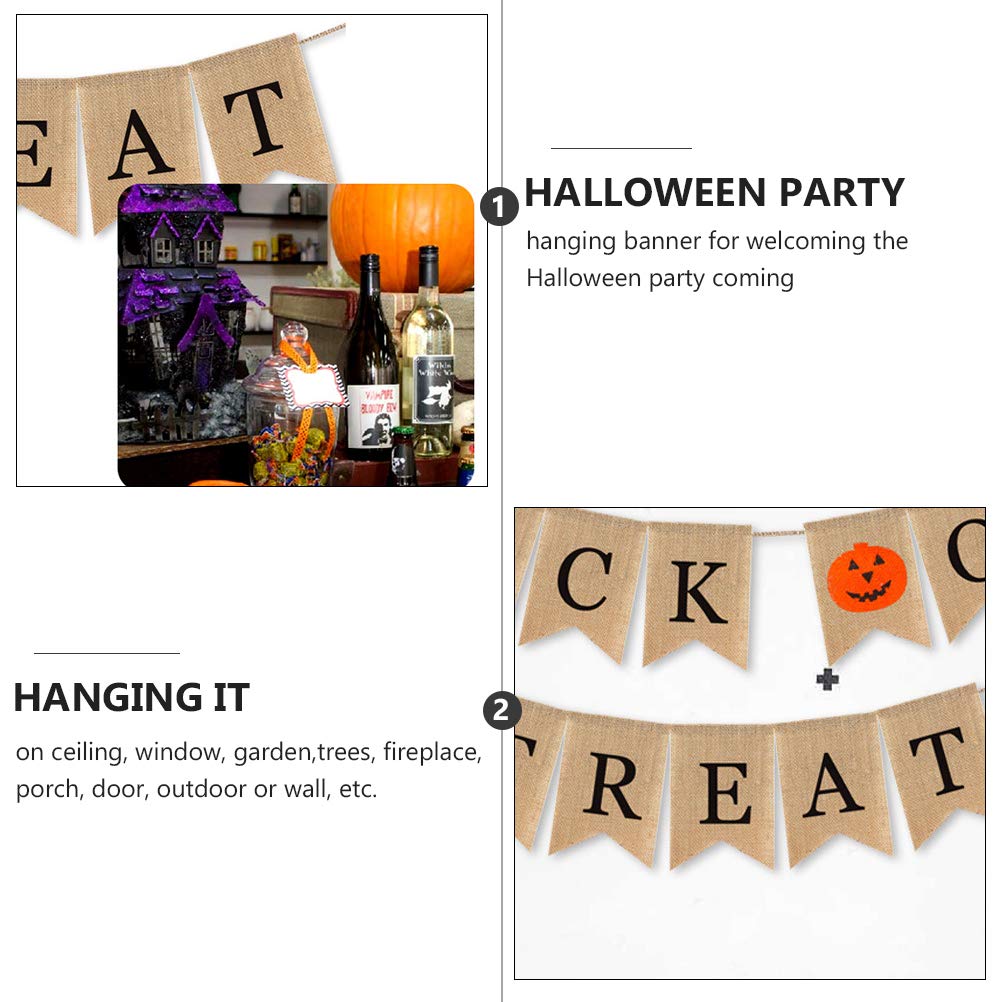 Halloween Swallowtail Bunting Flag - Decorative Pie Mabula Banner for Trick or Treat, Photo Props & Party Decorations | Perfect for Halloween Home Decor, Yard Displays & Spooky Party Backdrops