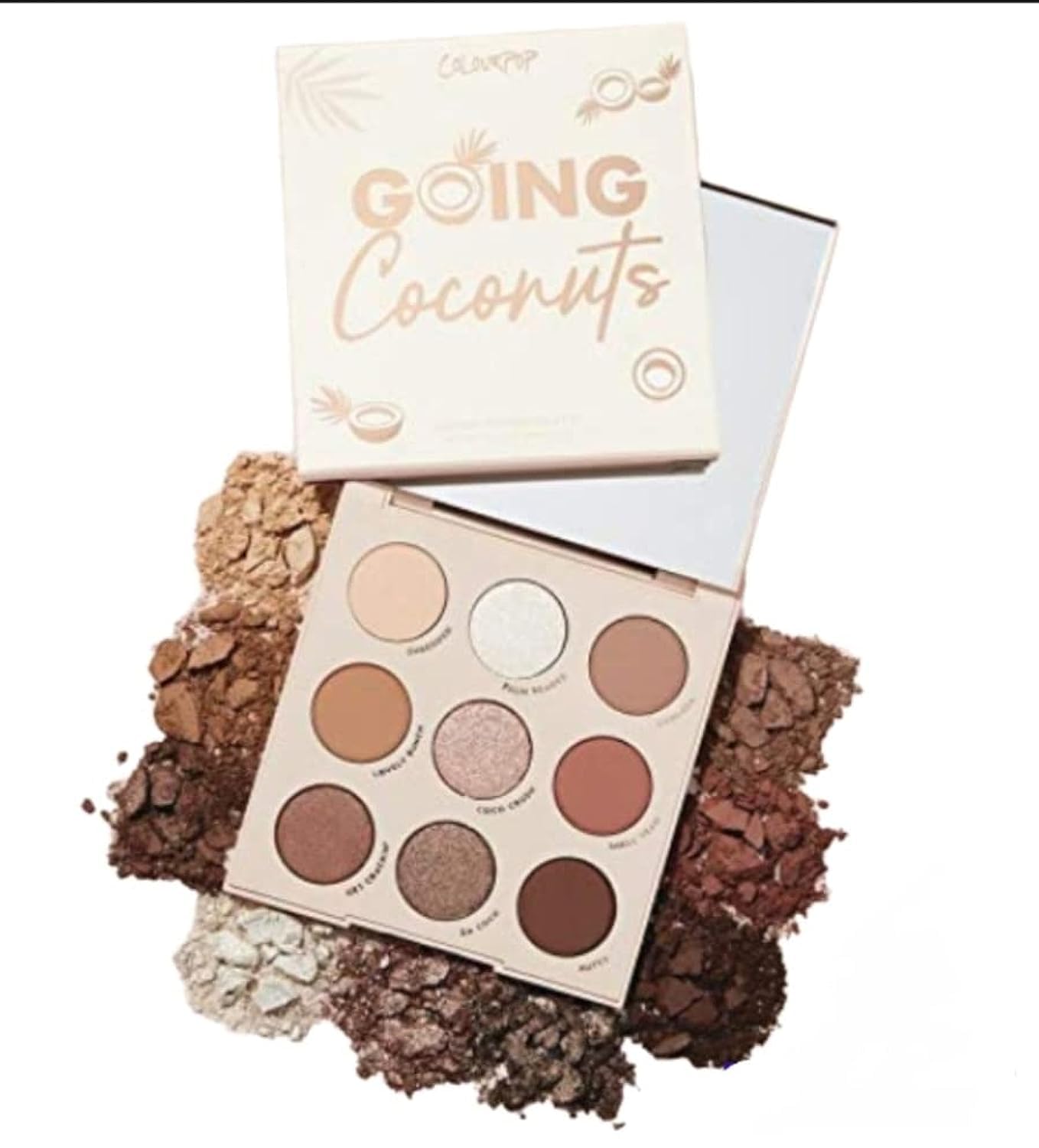 Colourpop Going Coconuts Eyeshadow Palette - 9 Neutral Matte & Shimmer Eyeshadows, 0.03 oz, Vegan & Cruelty-Free | Perfect for Everyday Makeup, Date Night & Professional Looks