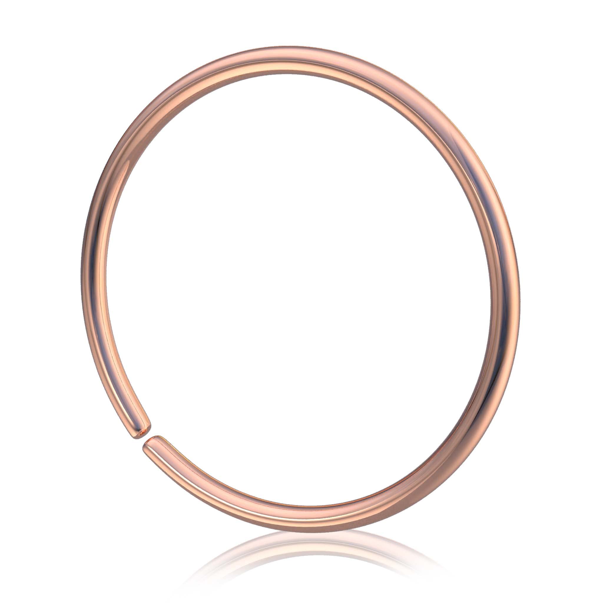 14K Rose Gold Tiny Nose Ring - 24 Gauge 8mm Snug Hoop for Thin Nose Piercings | Perfect for Everyday Wear, Special Occasions & Minimalist Jewelry Lovers