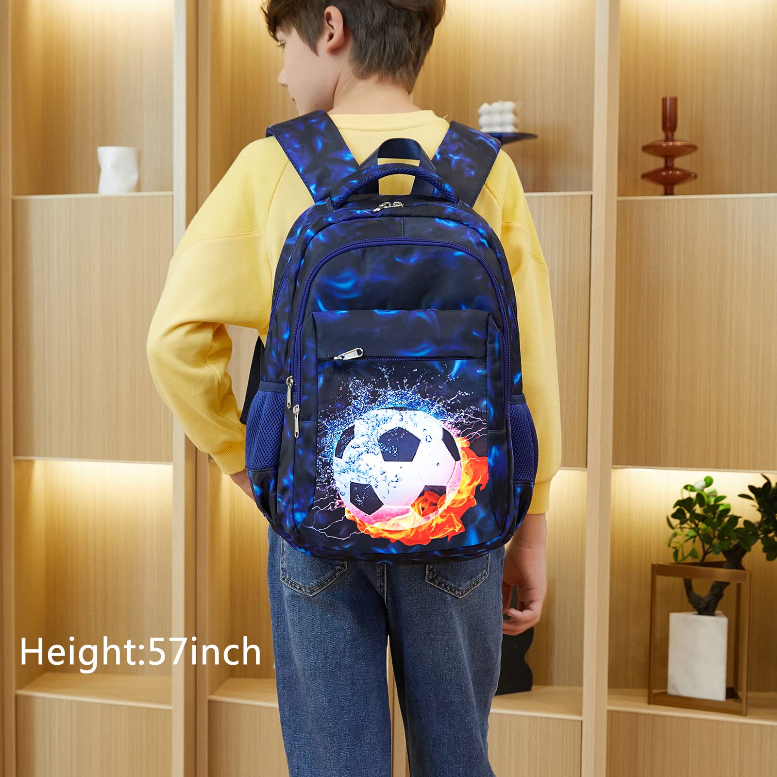 LEDAOU Kids Backpack for Boys - Durable School Bookbag with Lunch Box & Pencil Case Set - Perfect for School, Travel, and Outdoor Activities