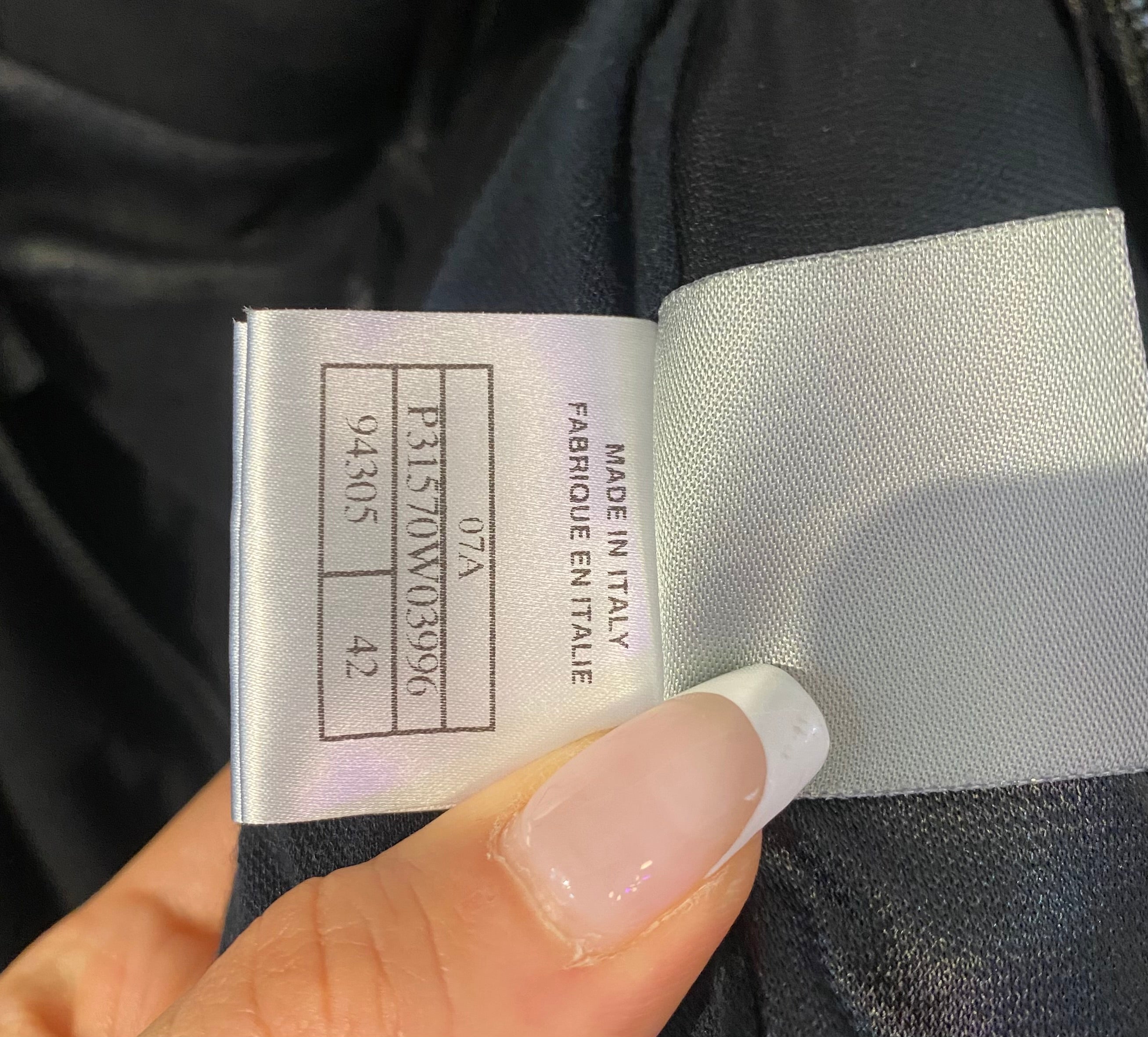 Chanel 07A Black Terry Tracksuit Size 42 - Luxury Women's Jogging Suit for Casual Wear, Gym & Lounge