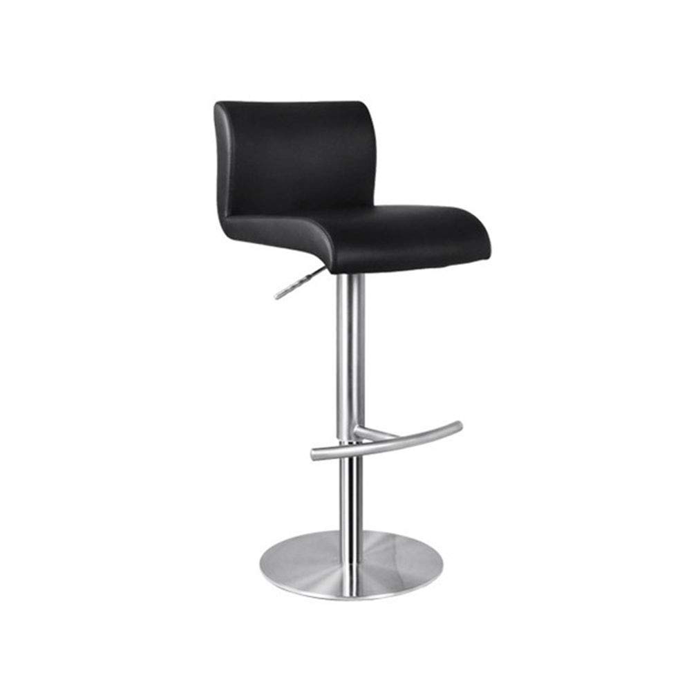 360° Rotating Adjustable Height Bar Stool with Backrest & Footrest - Stainless Steel Kitchen Counter Stool for Home, Bar, Restaurant & Lounge - Modern Swivel Bar Chair for Comfortable Seating