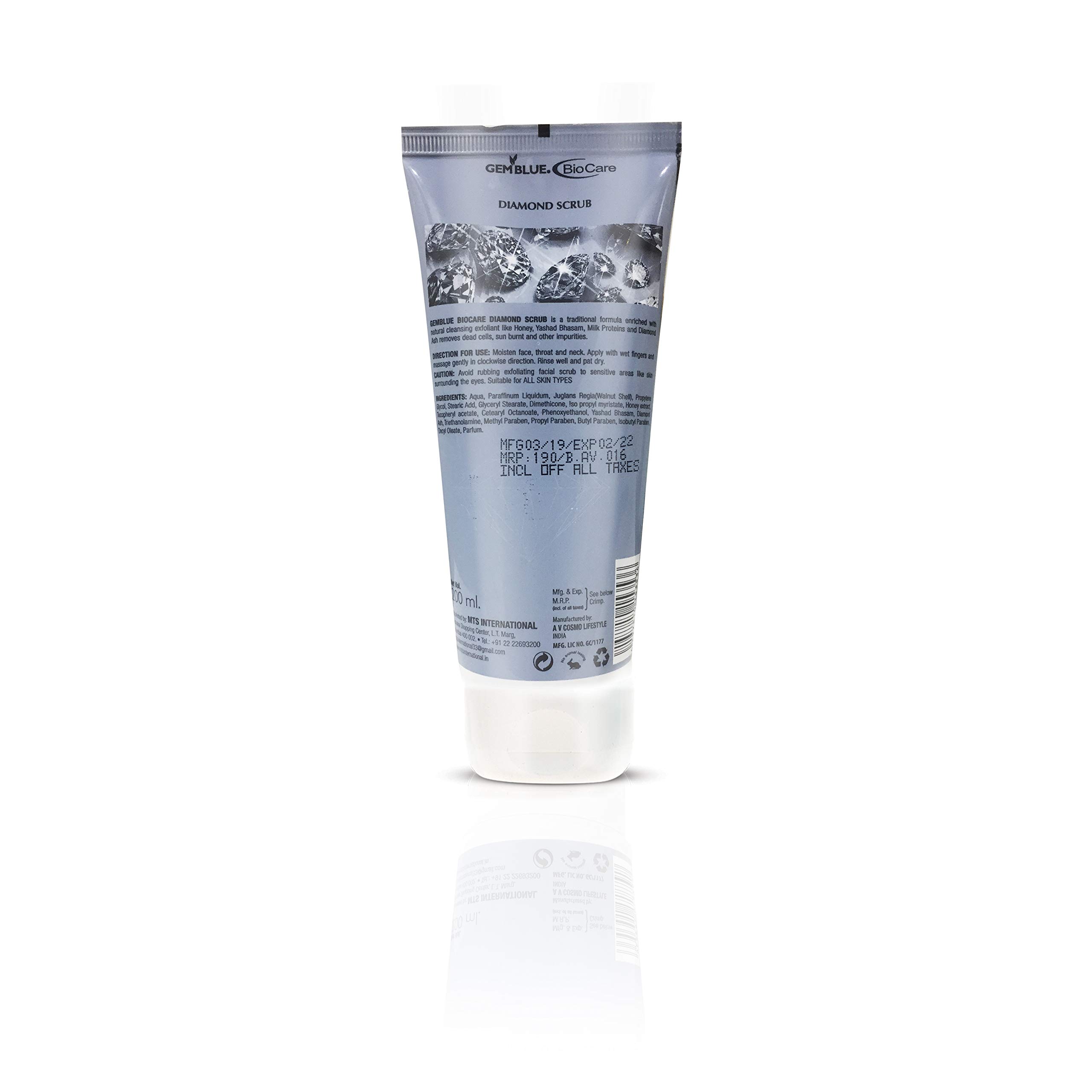 GEMBLUE BioCare Diamond Face Mask & Scrub Combo - Exfoliating & Brightening Skincare Set for Glowing Skin | Perfect for Spa Day, Self-Care Routine & Gift Giving