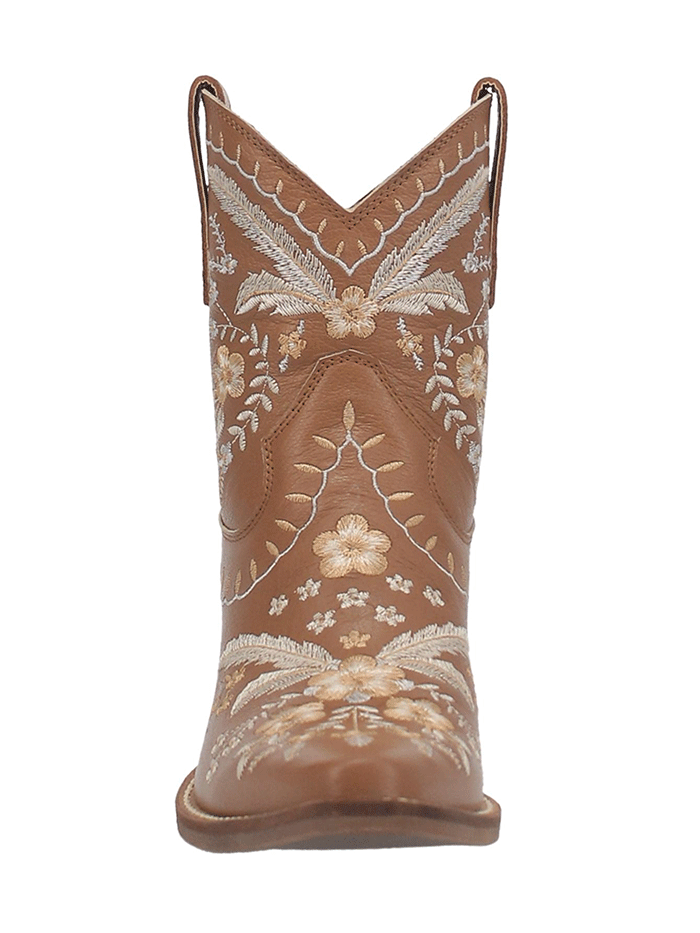Dingo DI748 Women's Primrose Ankle Western Bootie Brown Cowboy Boots - Comfortable & Stylish for Country Dancing, Rodeo & Casual Outfits