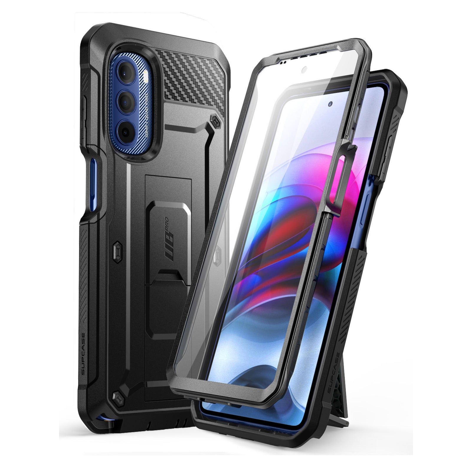 Moto G Stylus (2022) Shockproof Case - Unicorn Beetle PRO Heavy Duty Protective Cover with Kickstand, Black | Perfect for Outdoor Activities, Work & Travel