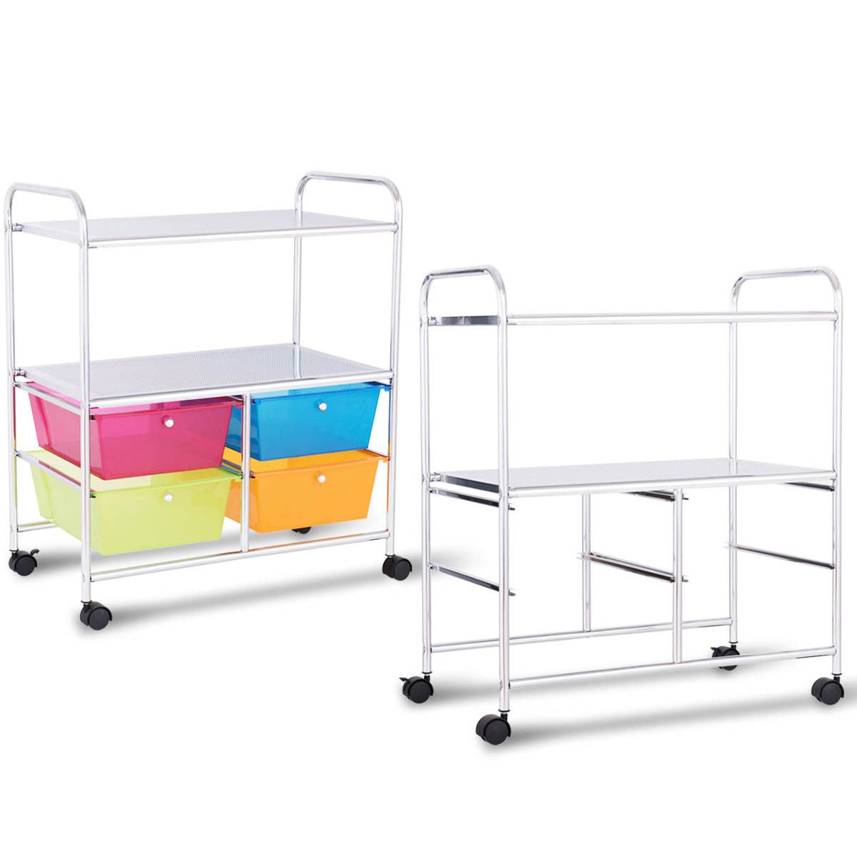 Giantex 4-Drawer Rolling Cart with Wheels for Home, Office & Salon Storage