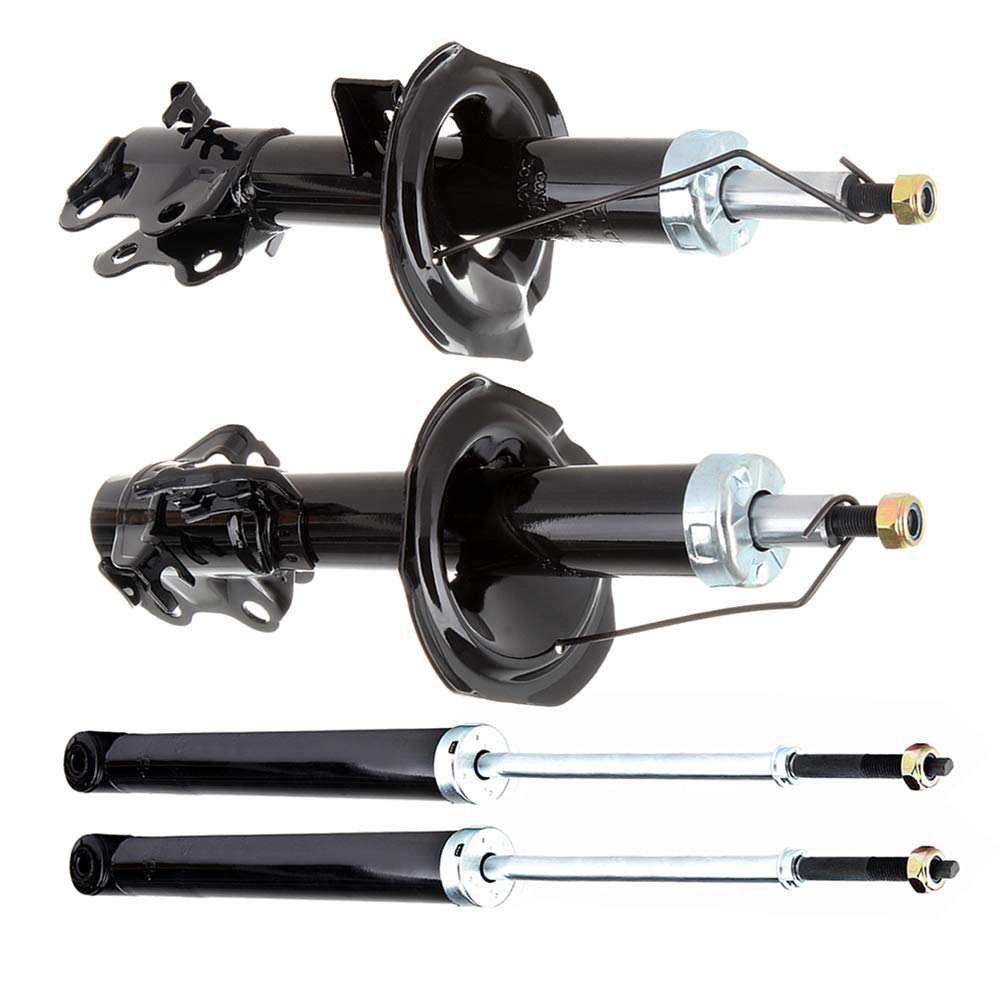 ANPART Front & Rear Shock Absorbers (4Pcs) - Compatible with 2009-2012 Nissan Versa - Replaces OEM 333390 333391 343465 - Smooth Ride for City Driving & Daily Commutes