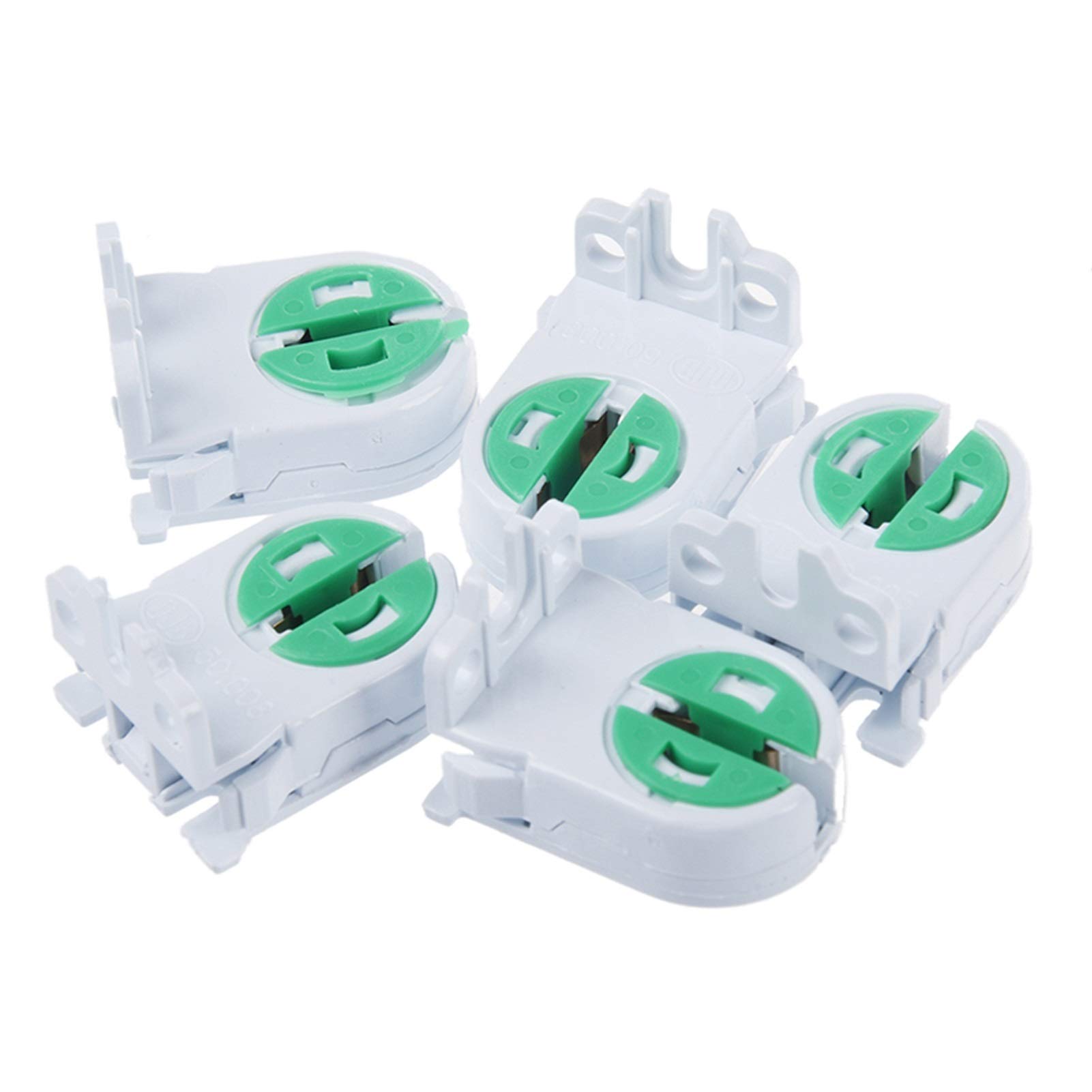 5-Pack T5 Lamp Holder Socket - AC 100-250V Compatible Tube Light Accessories for Aging Test & Replacement - Perfect for Fluorescent Fixtures, Workshop Lighting, and Laboratory Equipment
