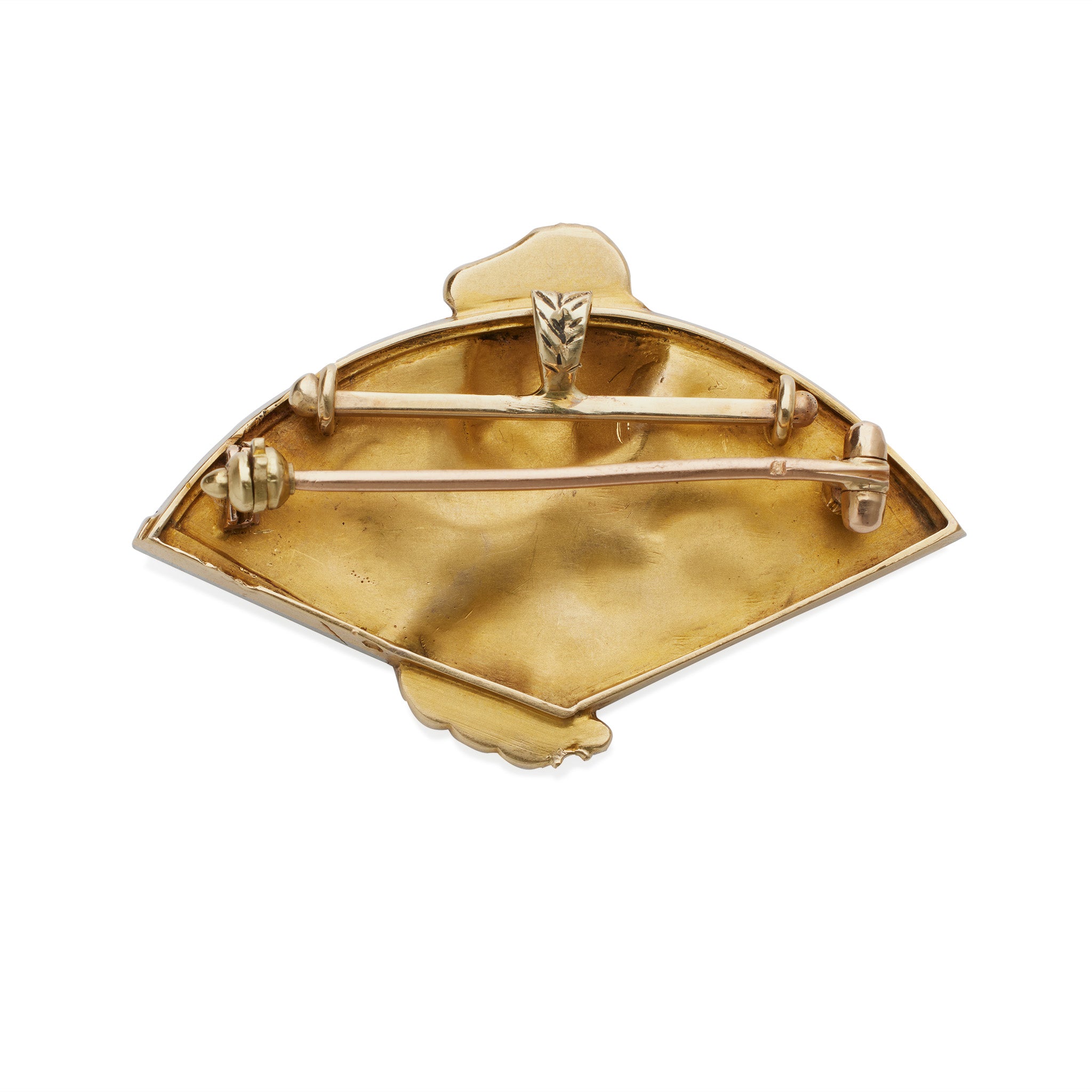 Jules Chéret Art Nouveau 18K Gold Rose Cut Diamond Brooch - Vintage Antique Jewelry for Women - Perfect for Weddings, Parties & Special Occasions