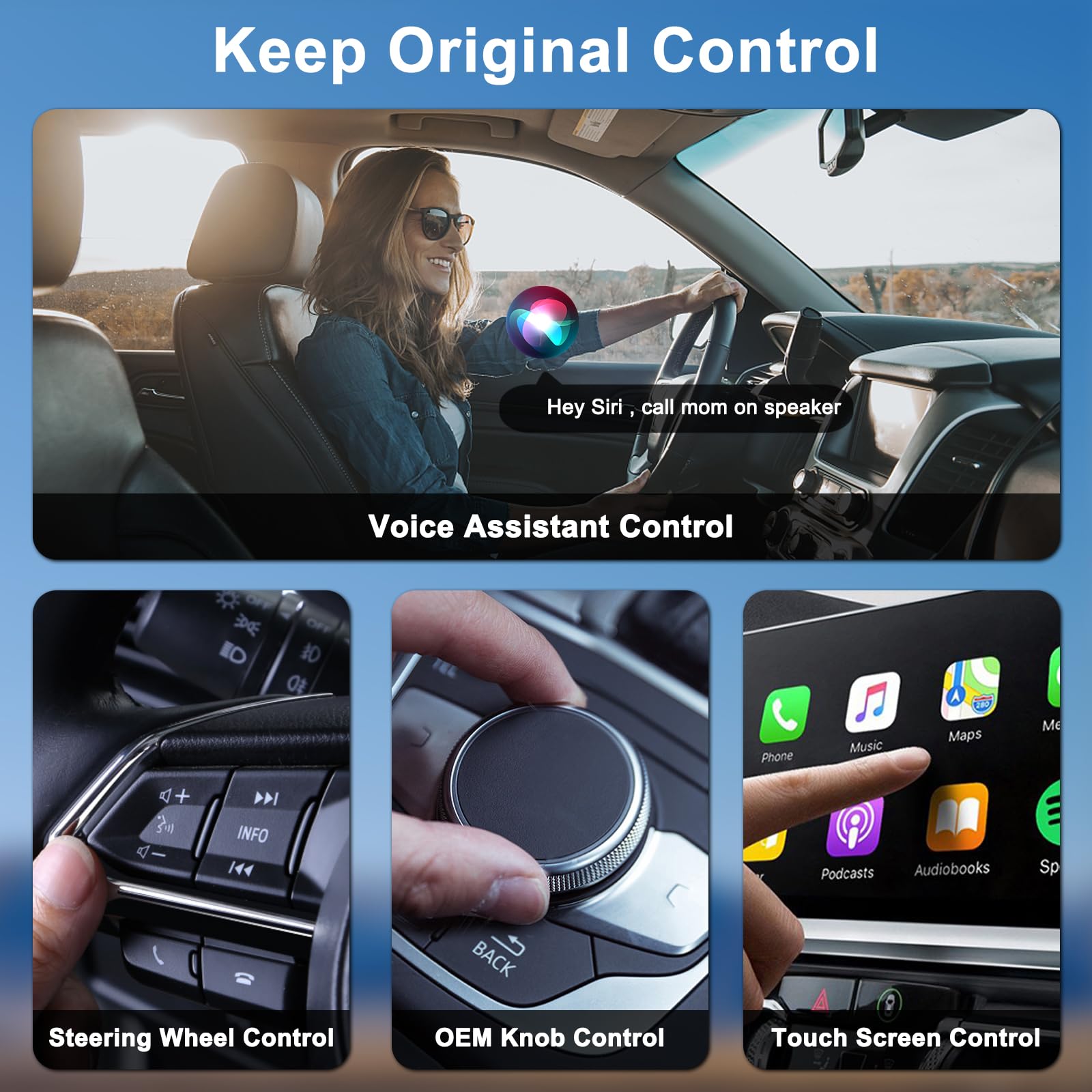 Wireless CarPlay Adapter for iPhone - Upgrade Wired to Wireless CarPlay Instantly, Plug & Play, Compatible with iOS - Perfect for Commuting, Road Trips & Hands-Free Driving
